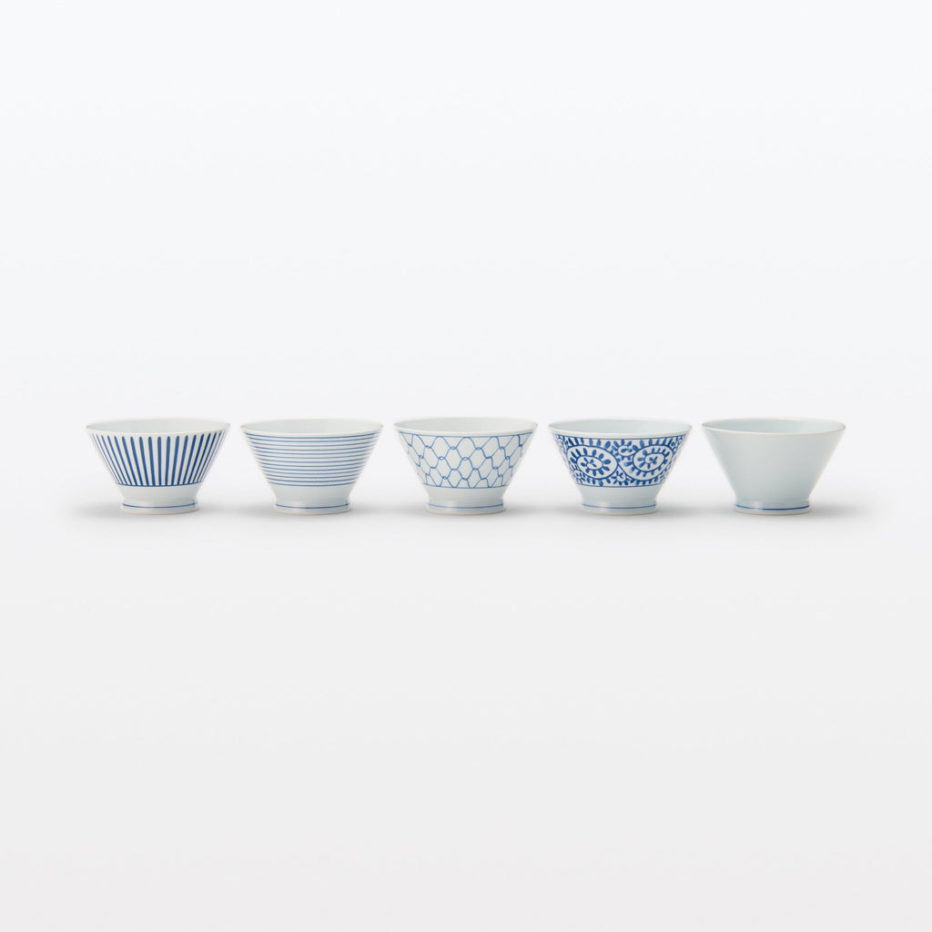 Hasami Ware Rice Bowl - Arabesque Pattern - Large