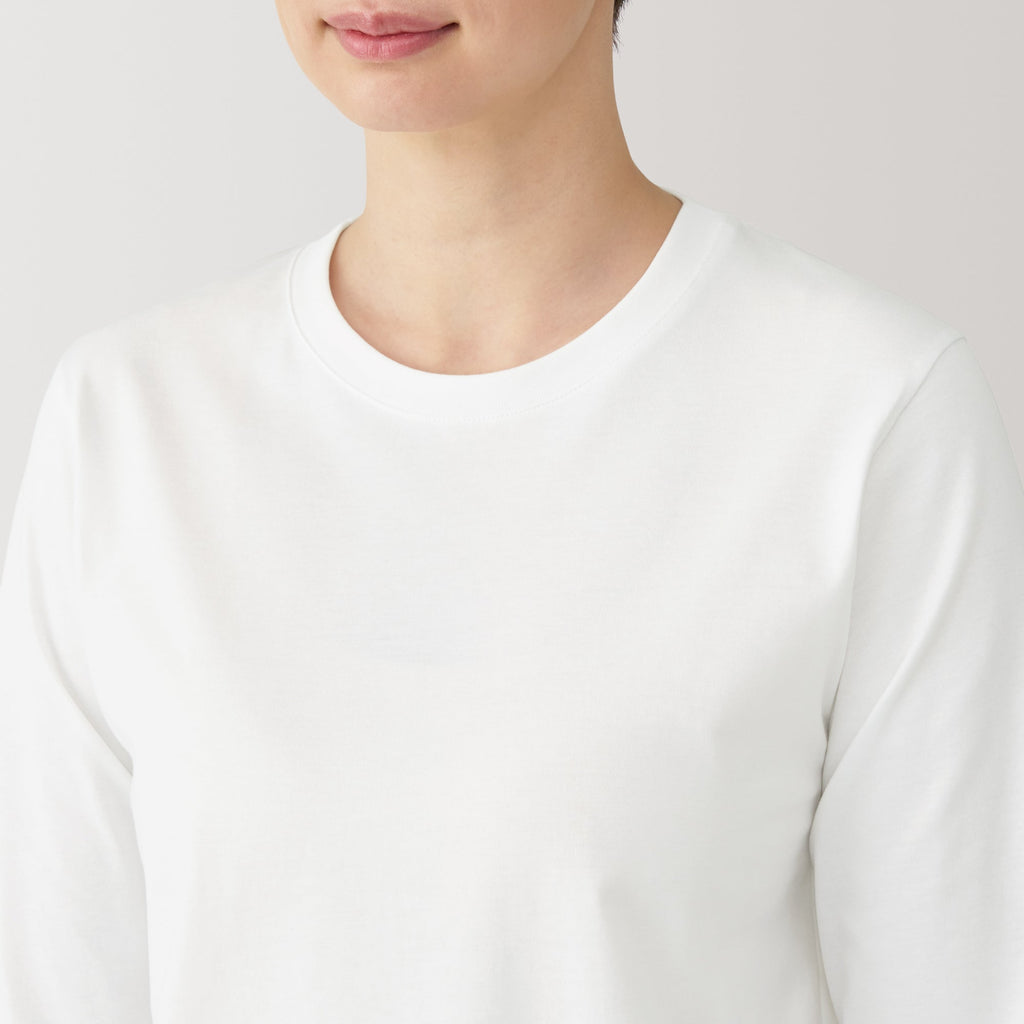 Women's Jersey Crew Neck Long Sleeve Striped T-Shirt