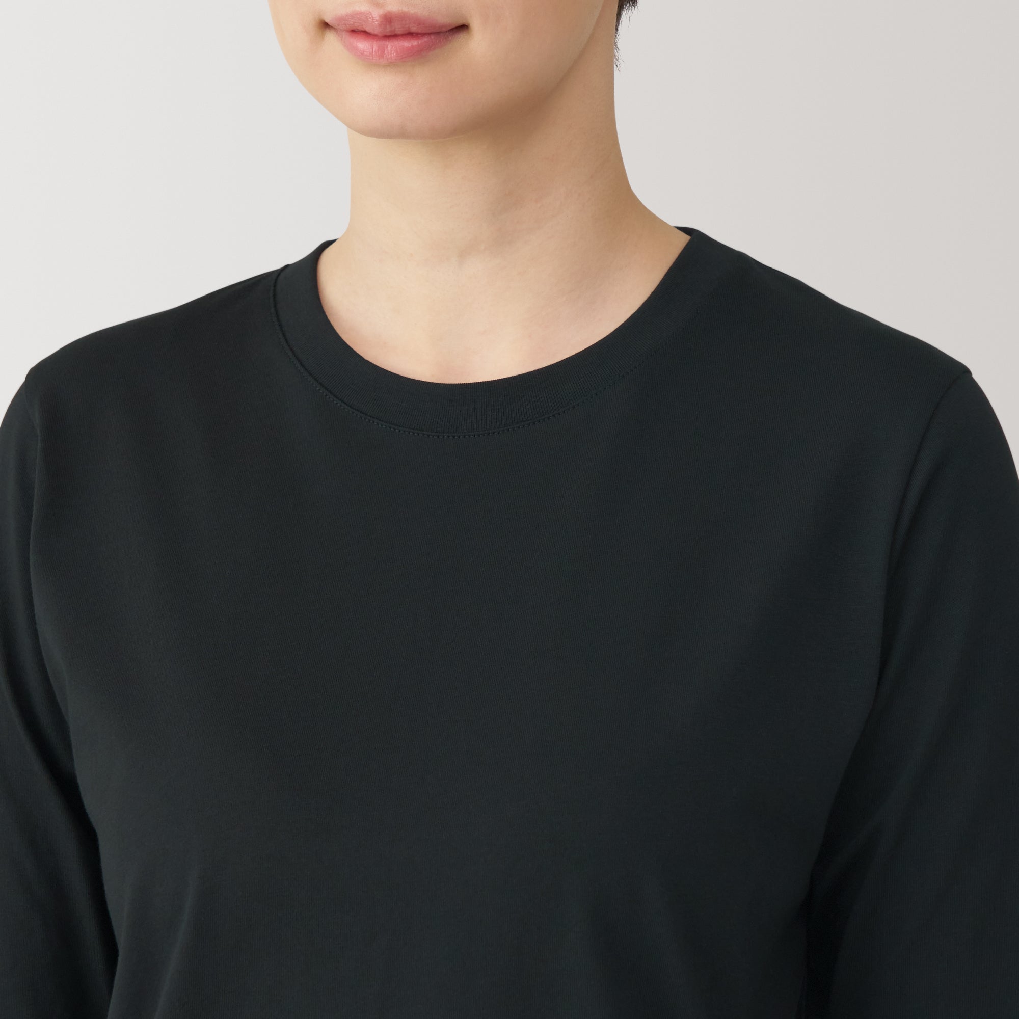 Women's Jersey Crew Neck Long Sleeve Striped T-Shirt