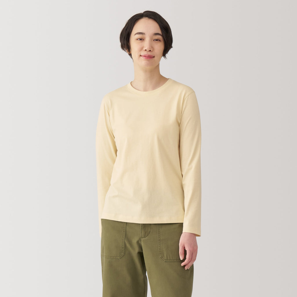 Women's Jersey Crew Neck Long Sleeve Striped T-Shirt
