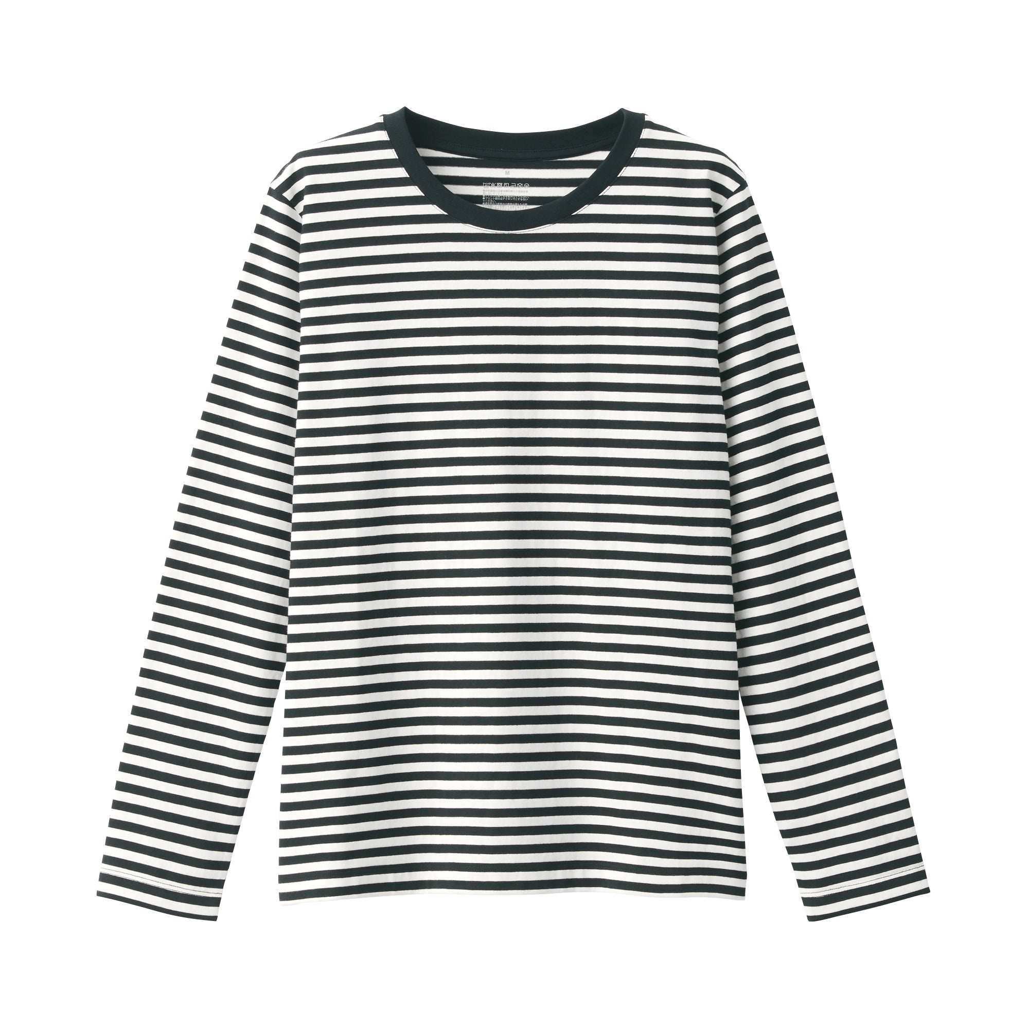 Women's Jersey Crew Neck Long Sleeve Striped T-Shirt