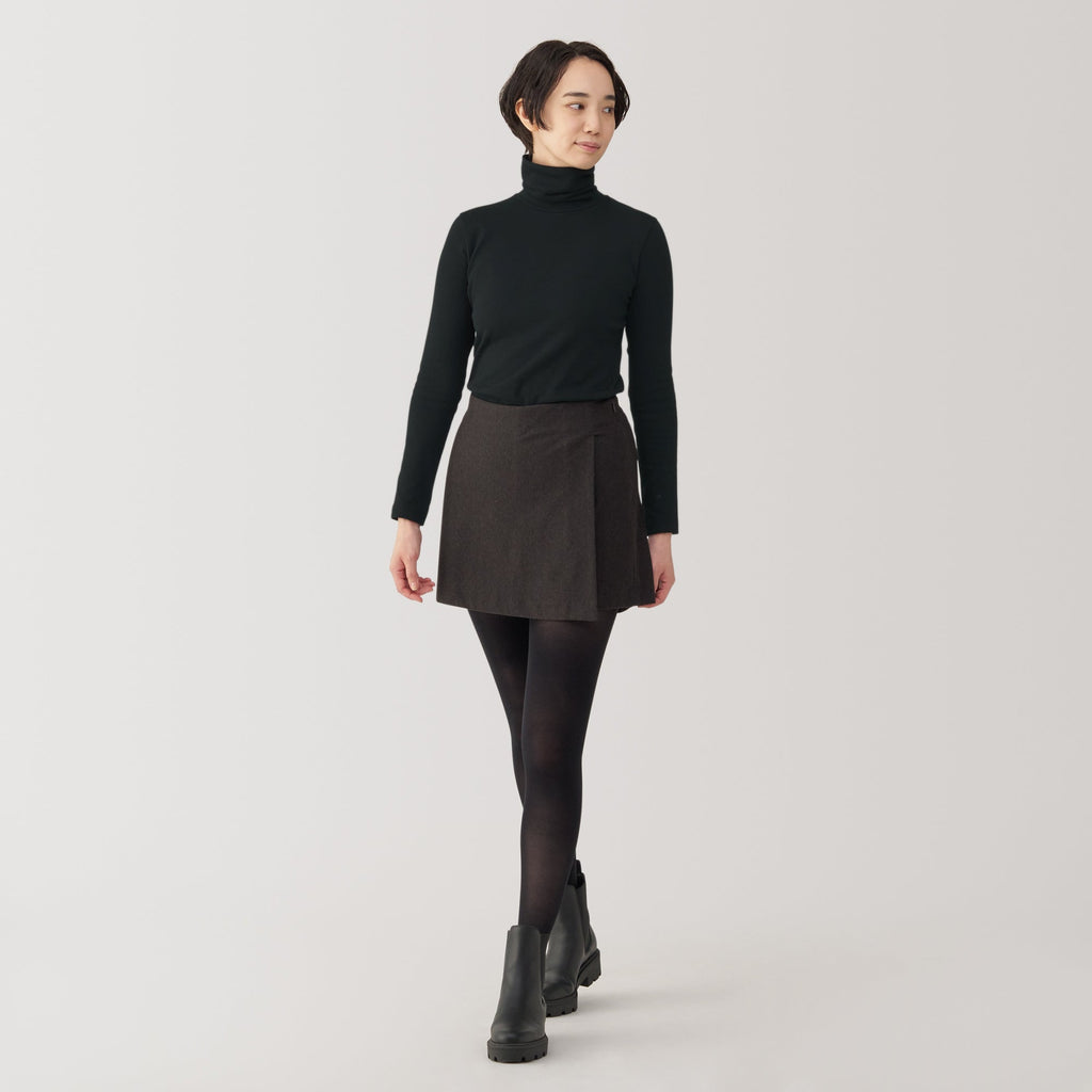 Women's Brushed Ribbed Turtleneck T-Shirt