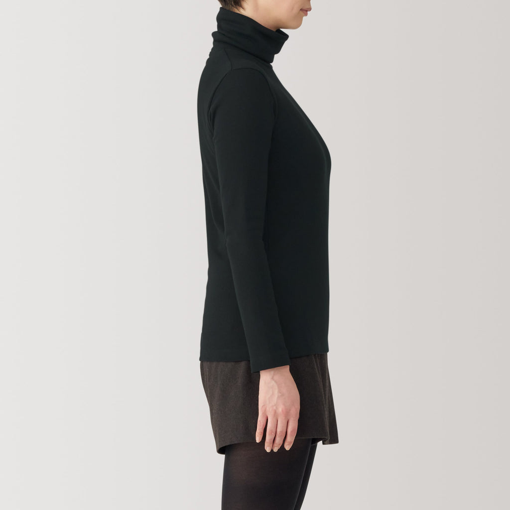 Women's Brushed Ribbed Turtleneck T-Shirt