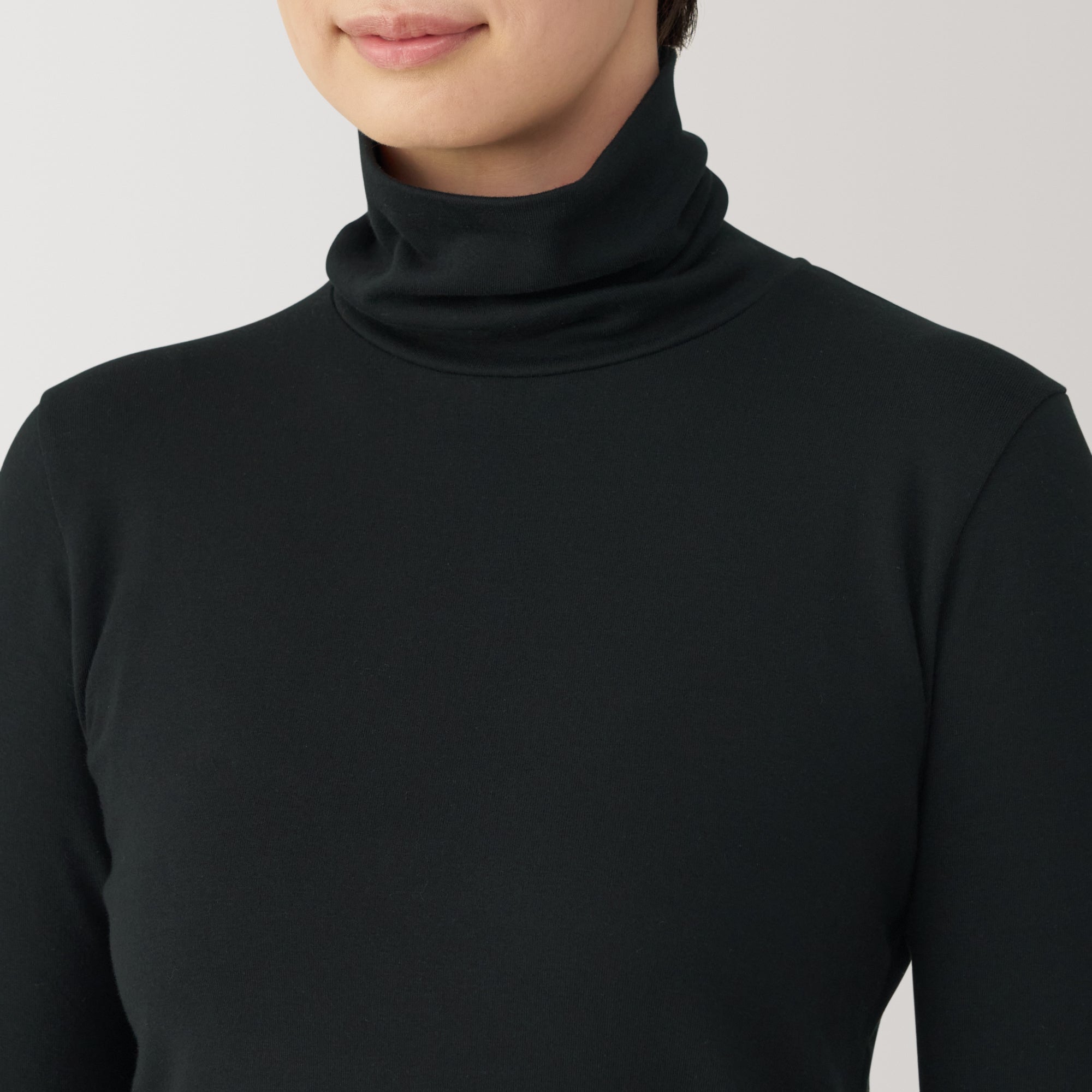 Women's Brushed Ribbed Turtleneck T-Shirt