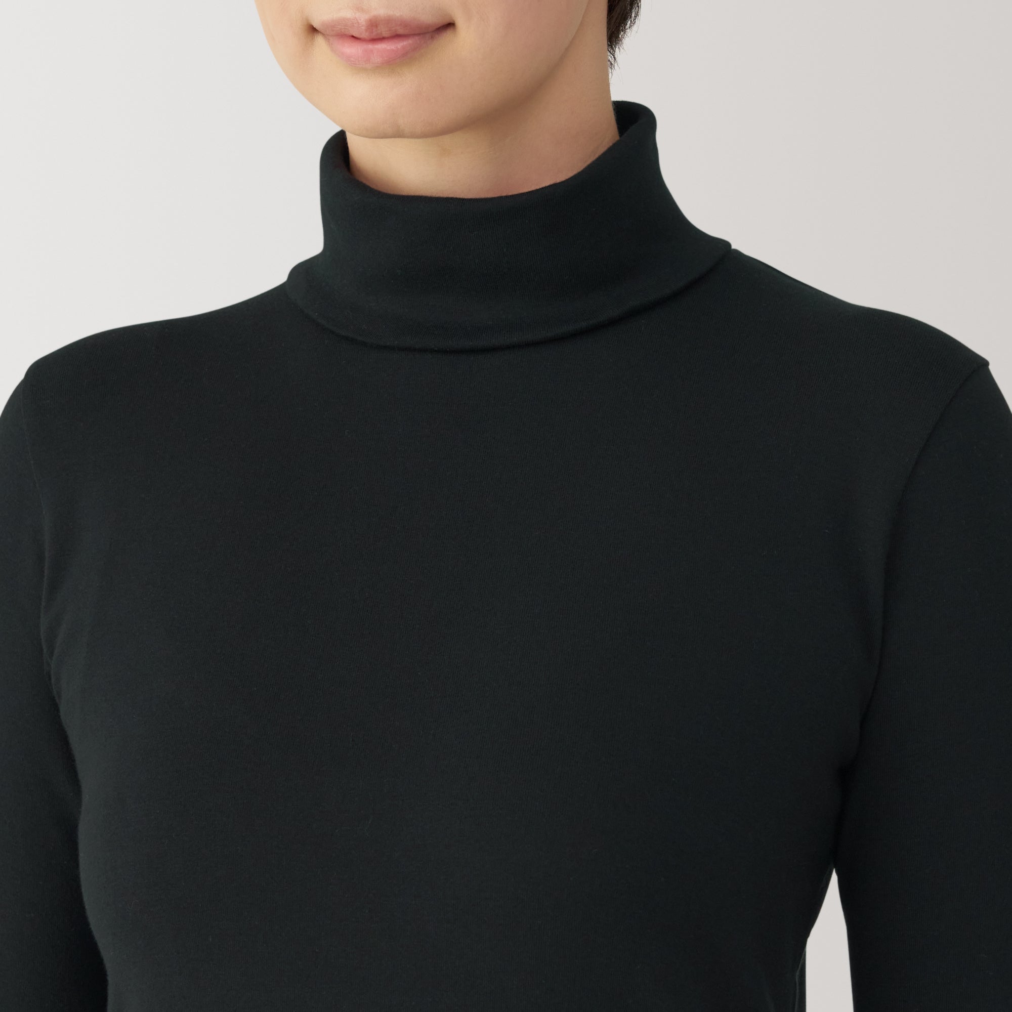 Women's Brushed Ribbed Turtleneck T-Shirt