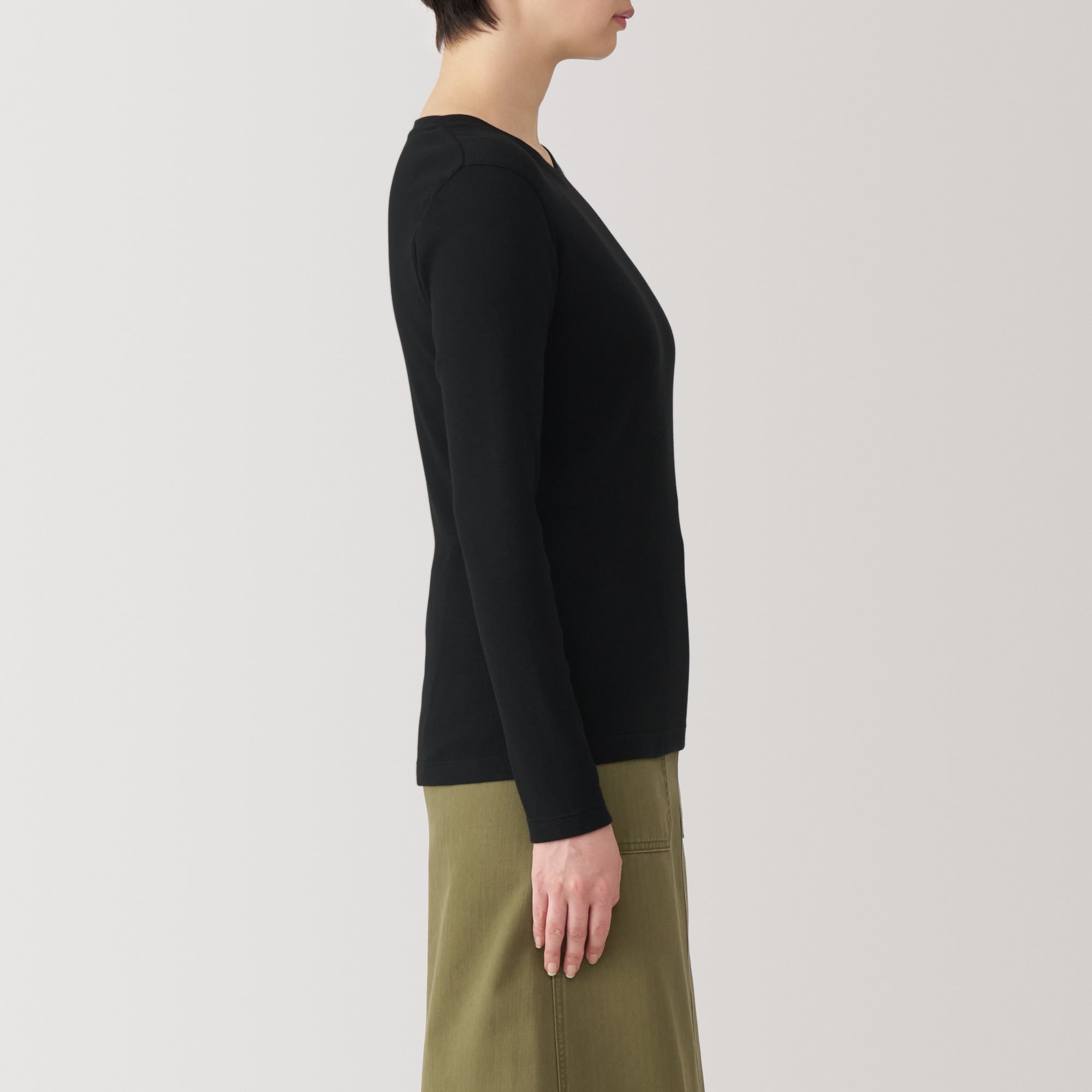 Women's Soy Fiber Blend Ribbed Crewneck T-Shirt