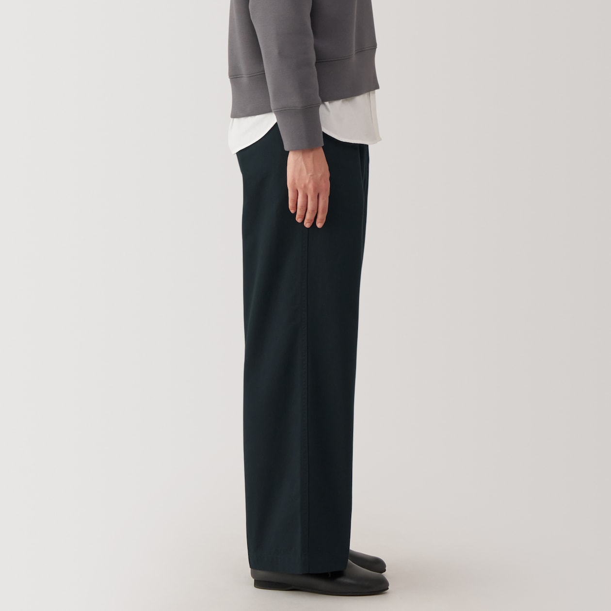Women's Slub Yarn Chino Darted Wide Pants