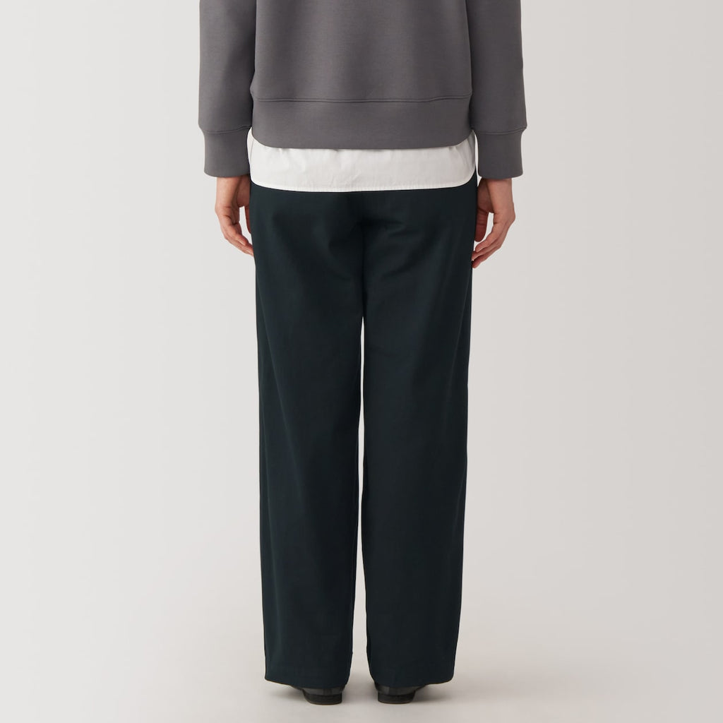 Women's Slub Yarn Chino Darted Wide Pants