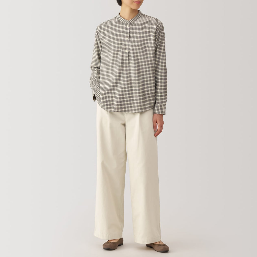 Women's Slub Yarn Chino Darted Wide Pants