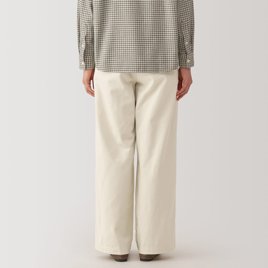 Women's Slub Yarn Chino Darted Wide Pants