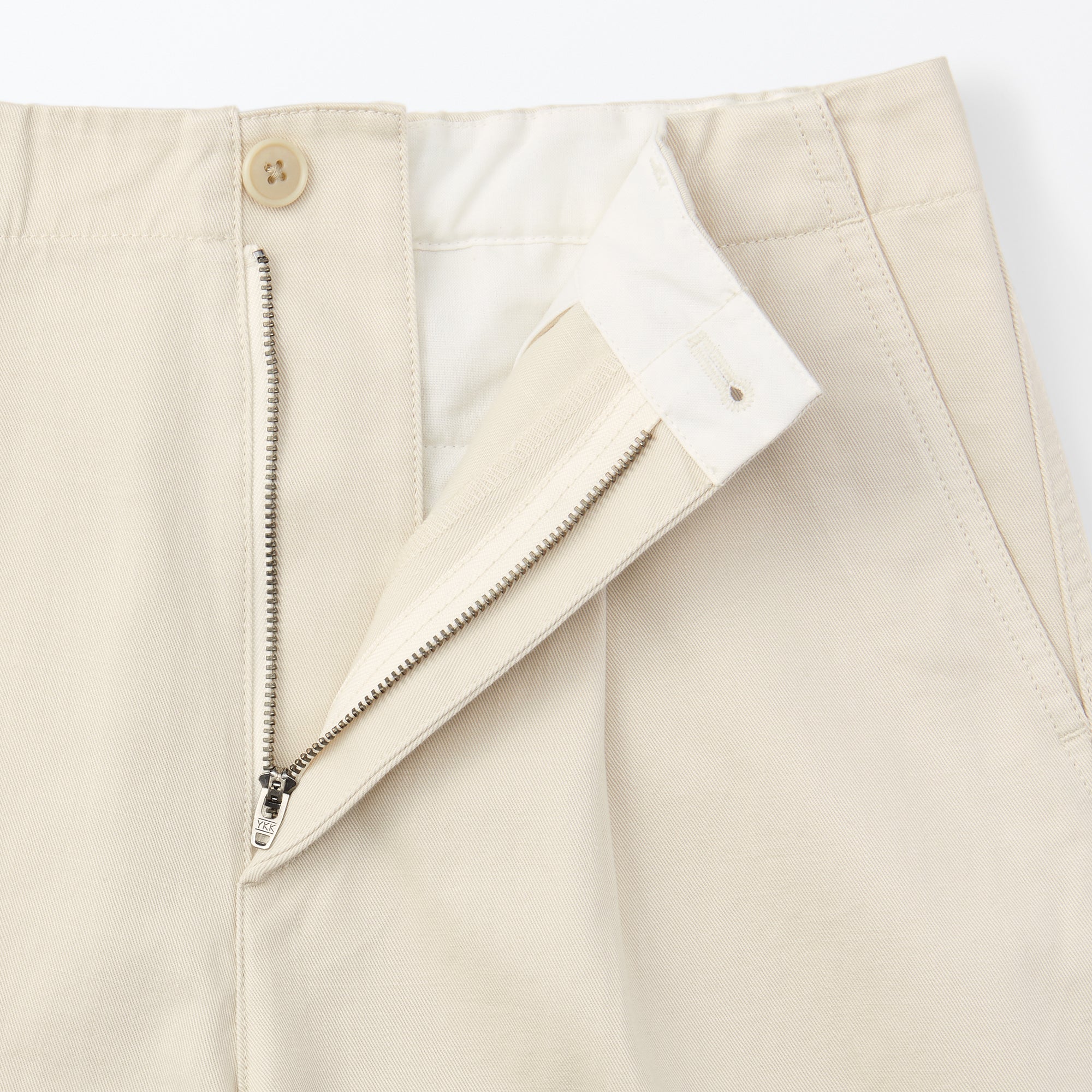 Slub Yarn Chino Darted Wide Pants
