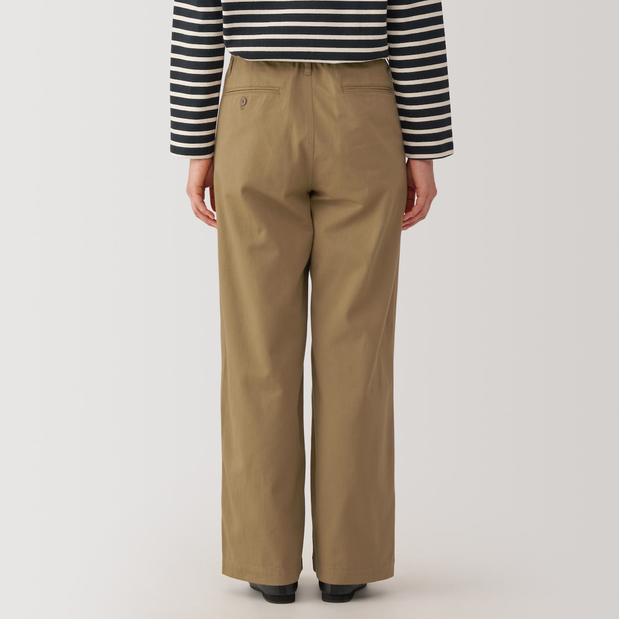 Women's Slub Yarn Chino Darted Wide Pants