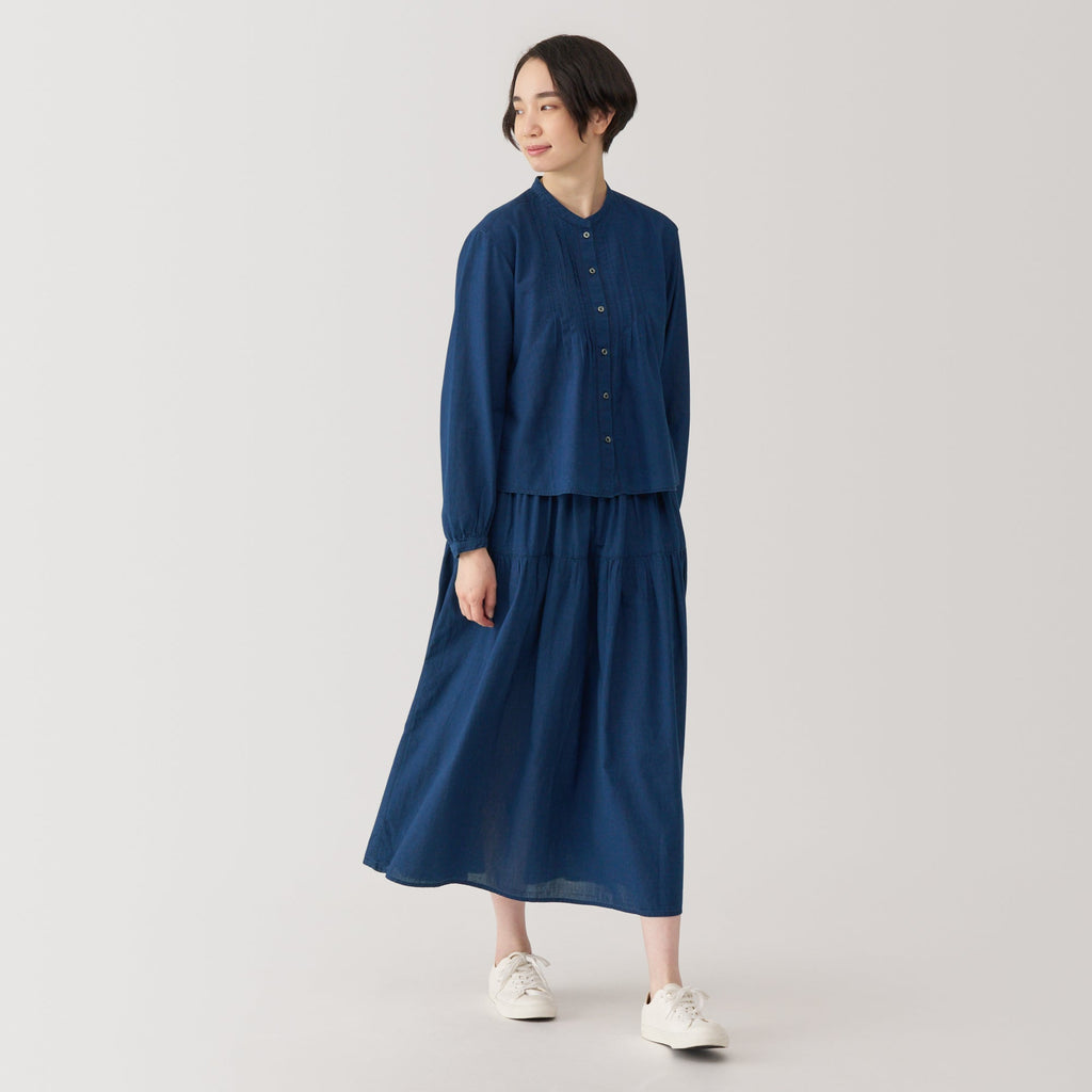 Women's Cotton Voile Indigo Blouse