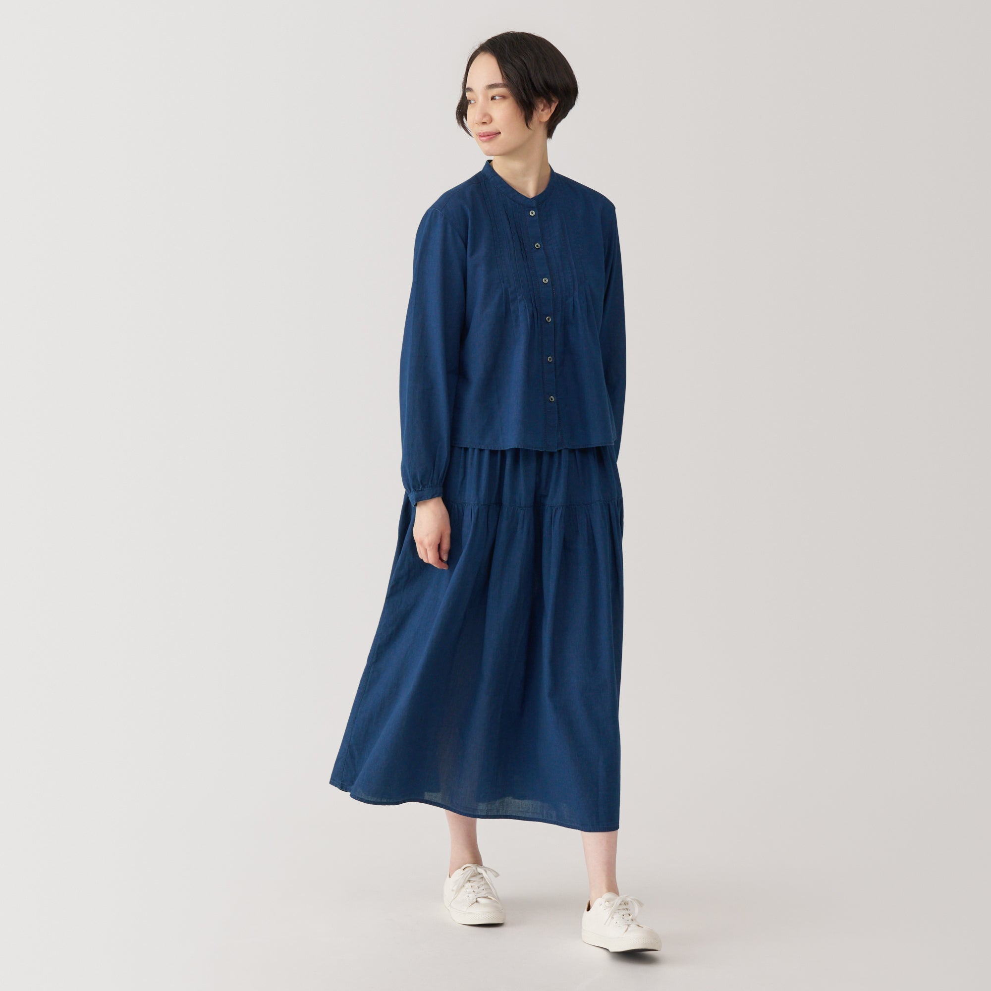 Women's Cotton Voile Indigo Blouse