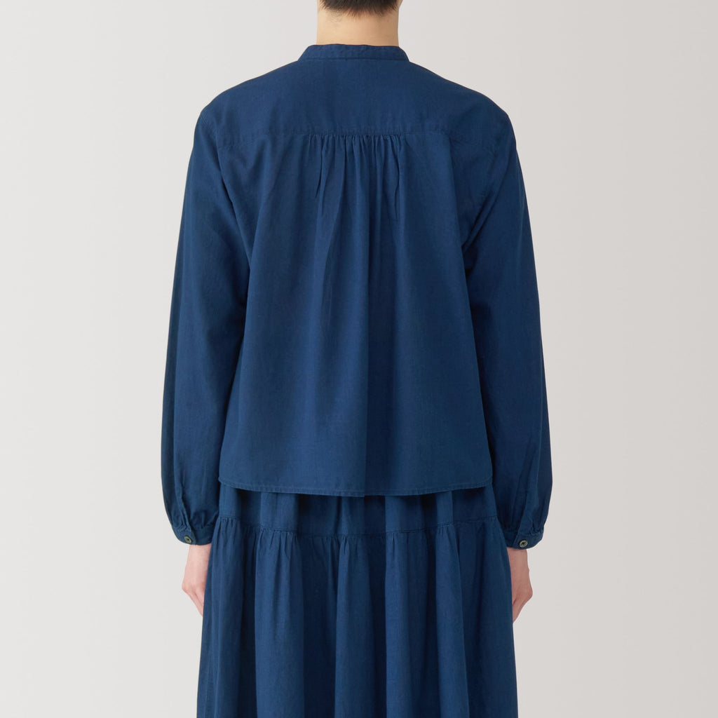 Women's Cotton Voile Indigo Blouse