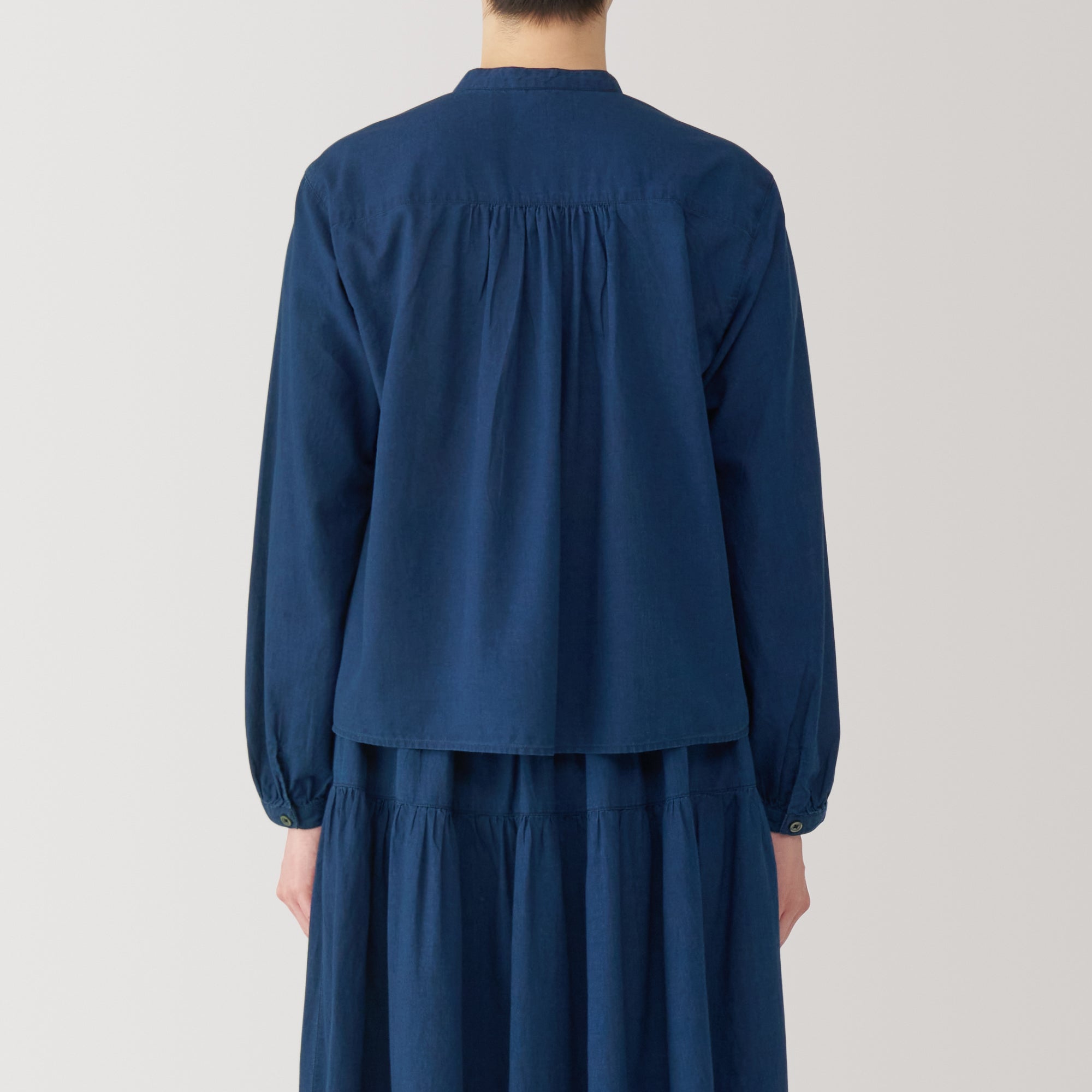 Women's Cotton Voile Indigo Blouse