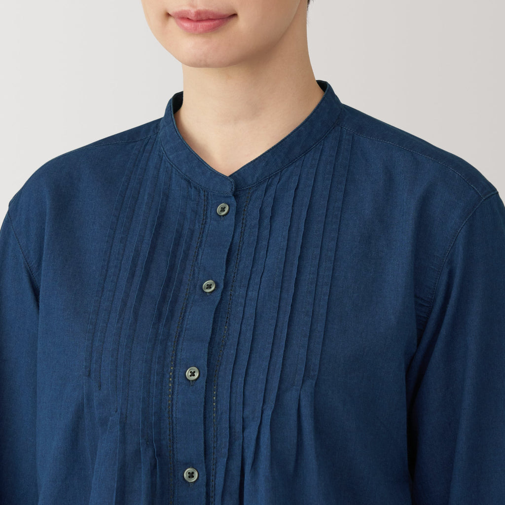Women's Cotton Voile Indigo Blouse