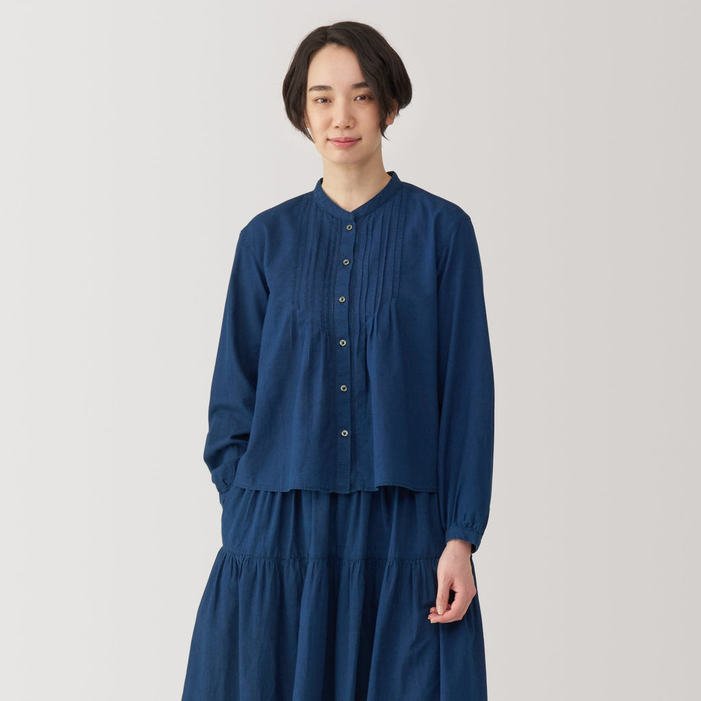 Women's Cotton Voile Indigo Blouse