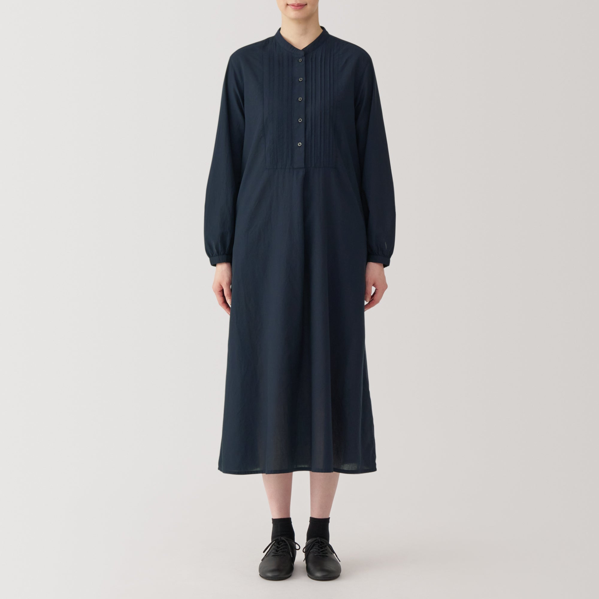 Women's Cotton Voile Long Sleeve Dress