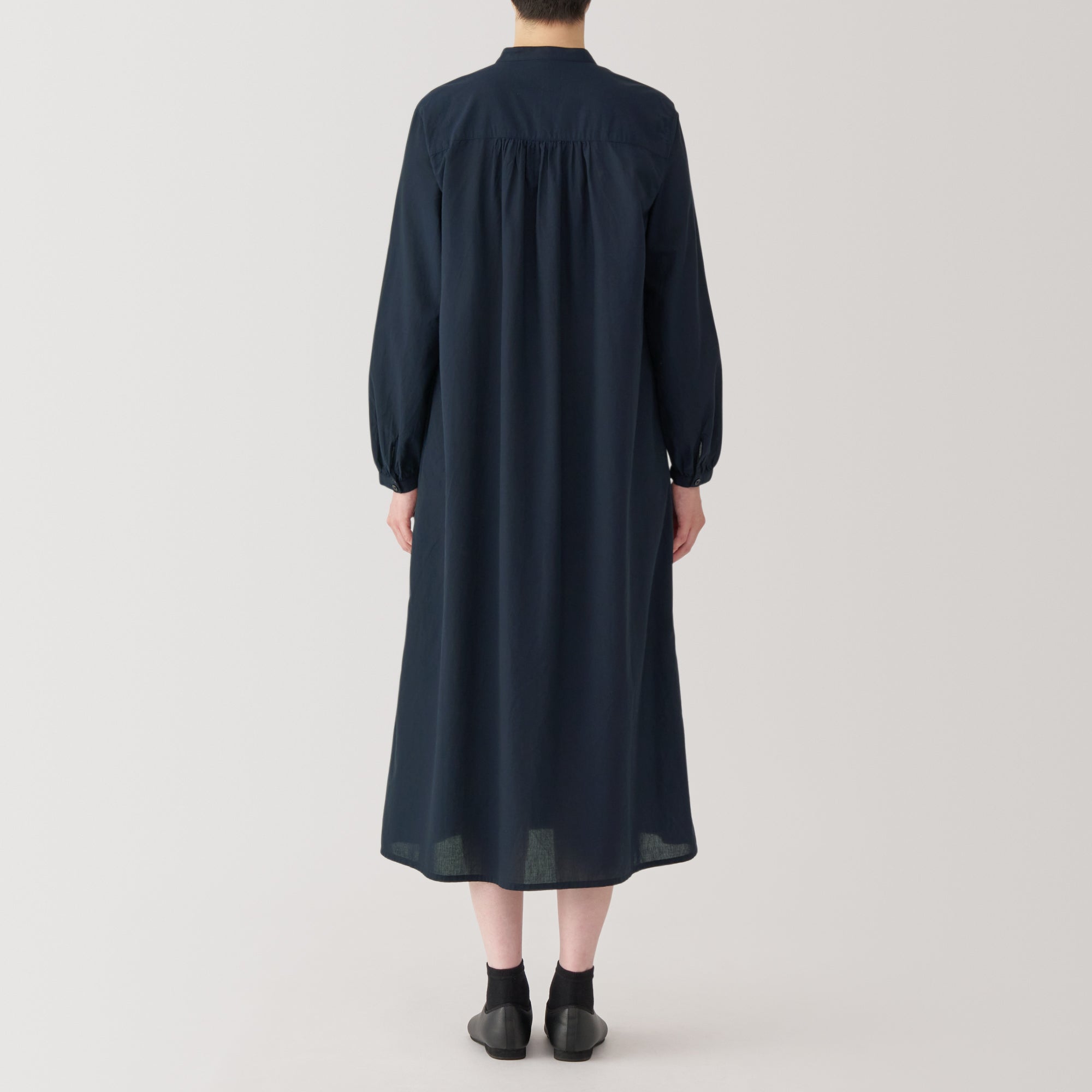 Women's Cotton Voile Long Sleeve Dress