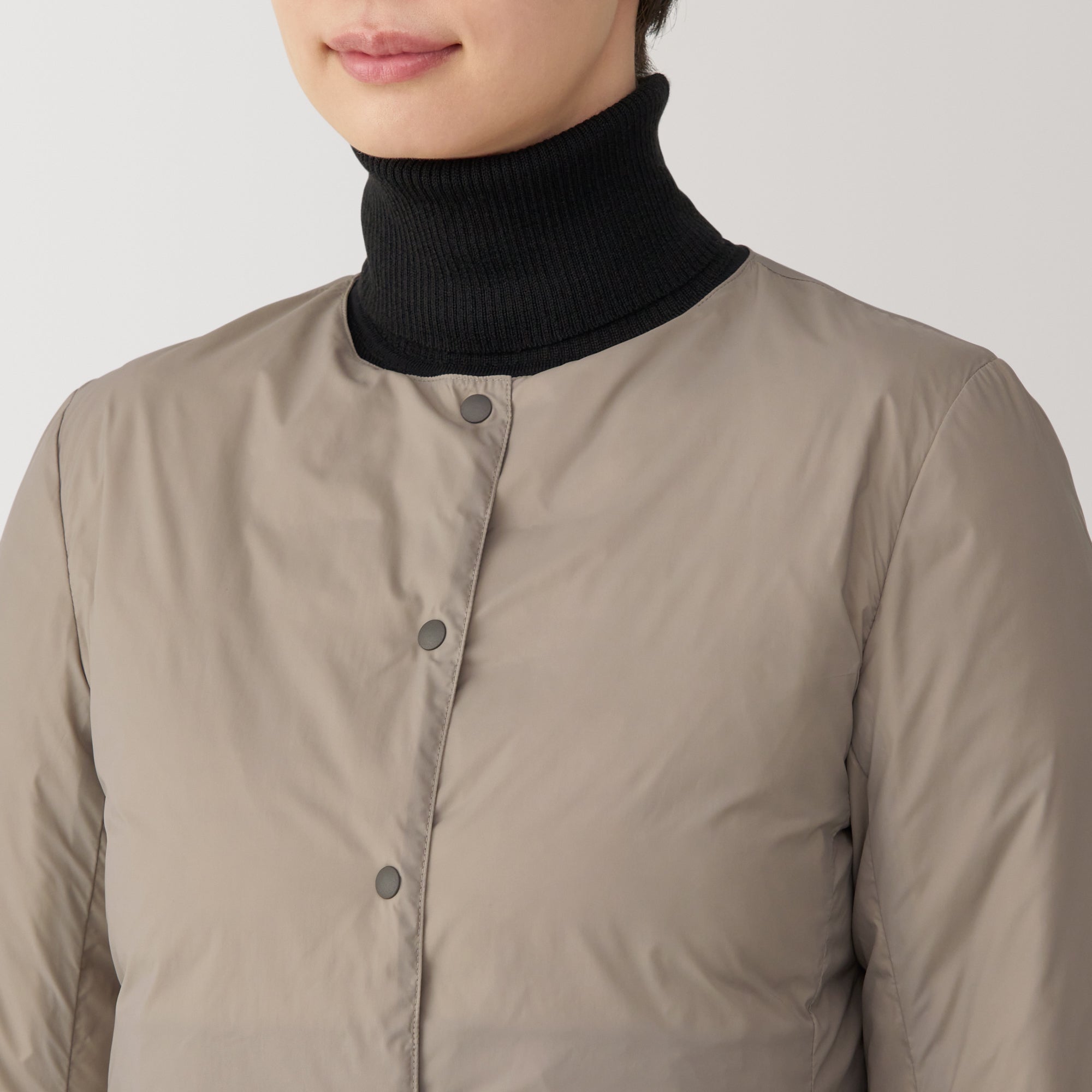 Women's Lightweight Down Collarless Jacket
