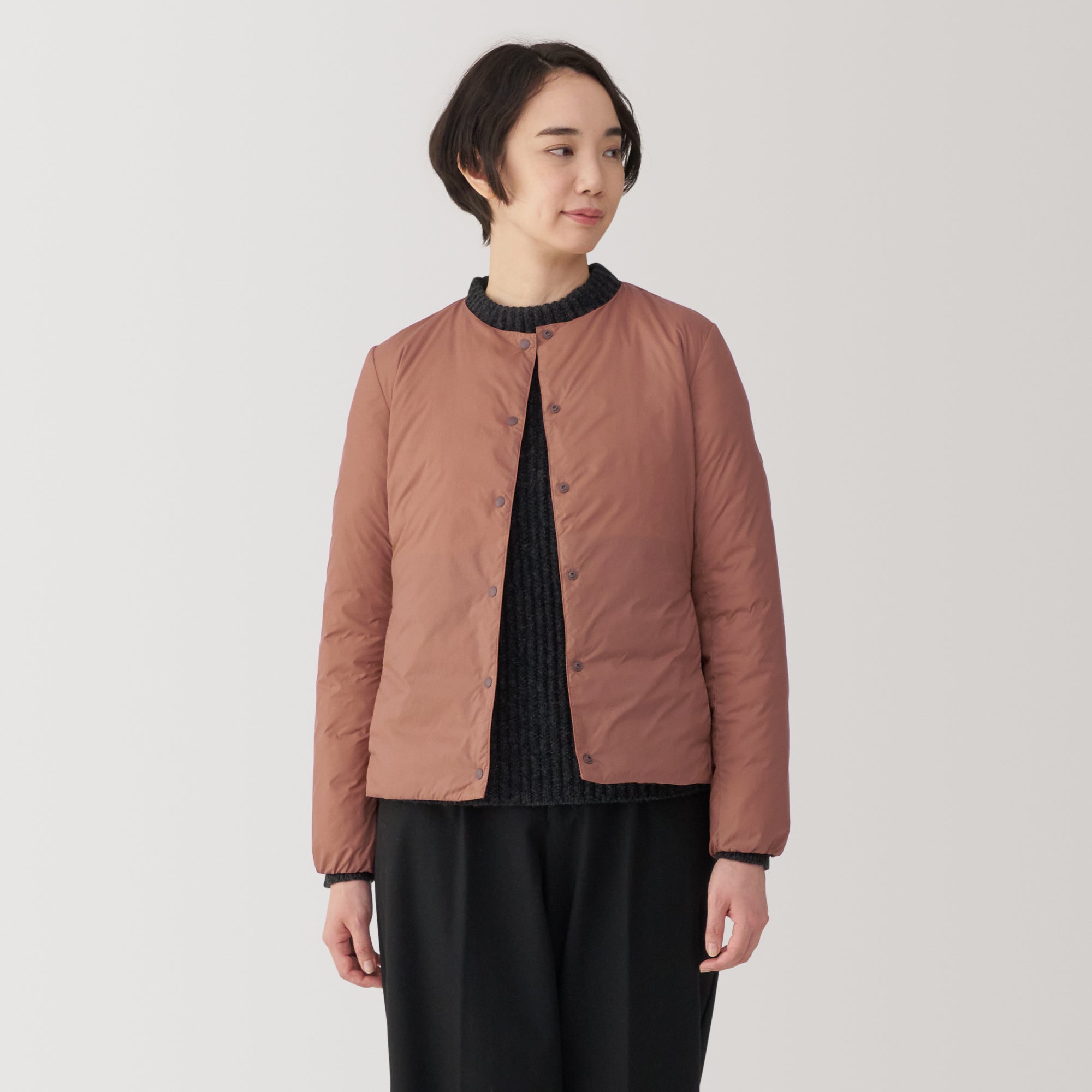 Women's Lightweight Down Collarless Jacket