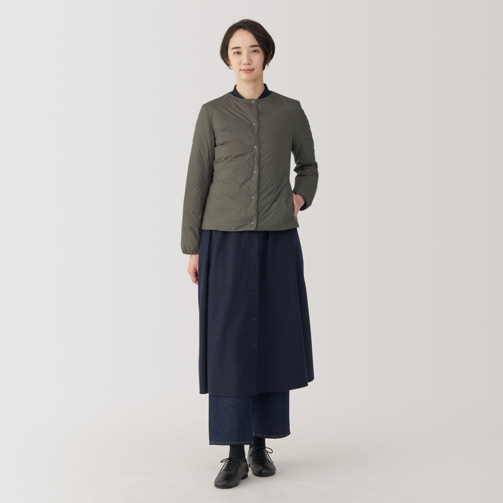 Women's Lightweight Down Collarless Jacket