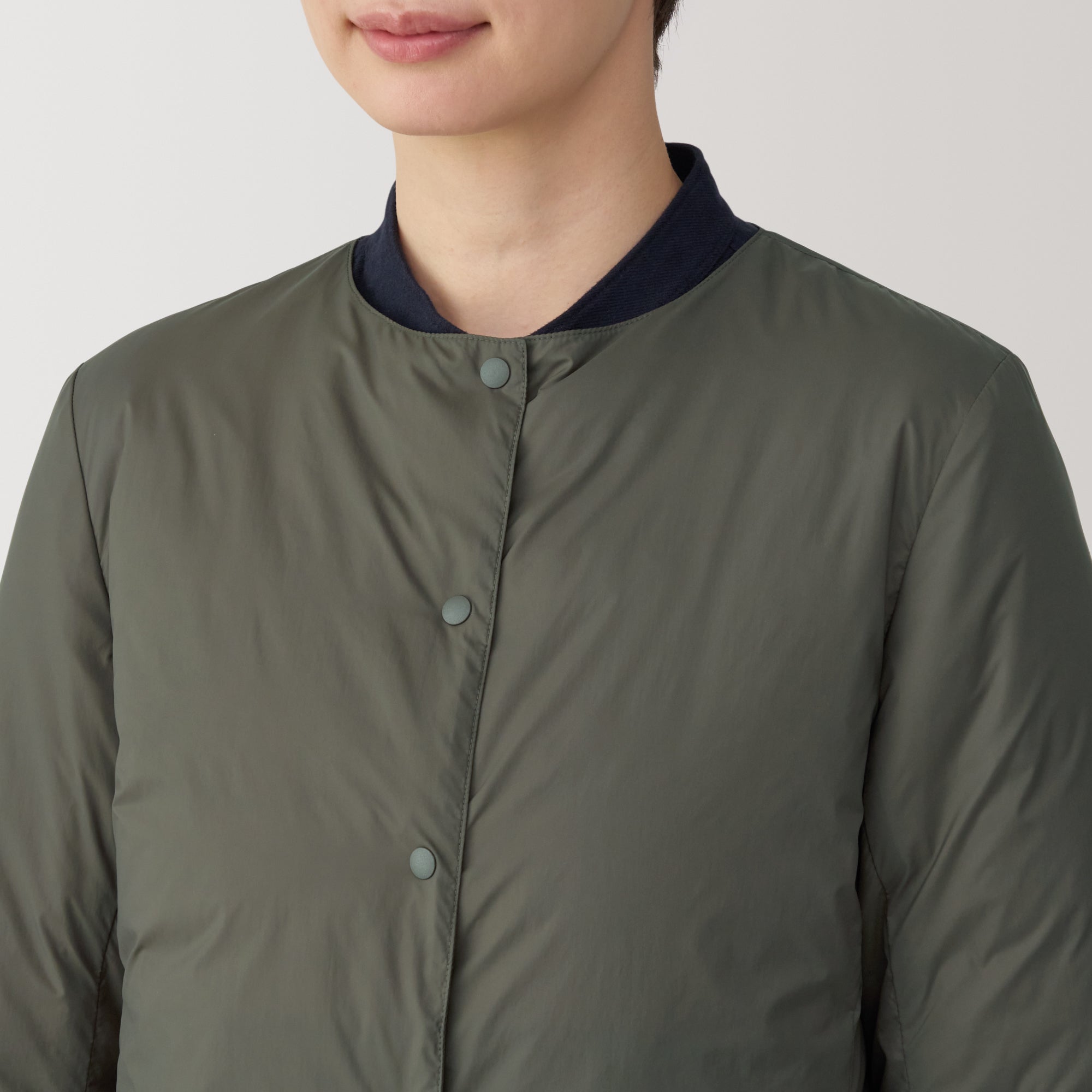 Women's Lightweight Down Collarless Jacket