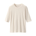 Women's Soy Fiber Blend Ribbed Crewneck Half Sleeve T-Shirt