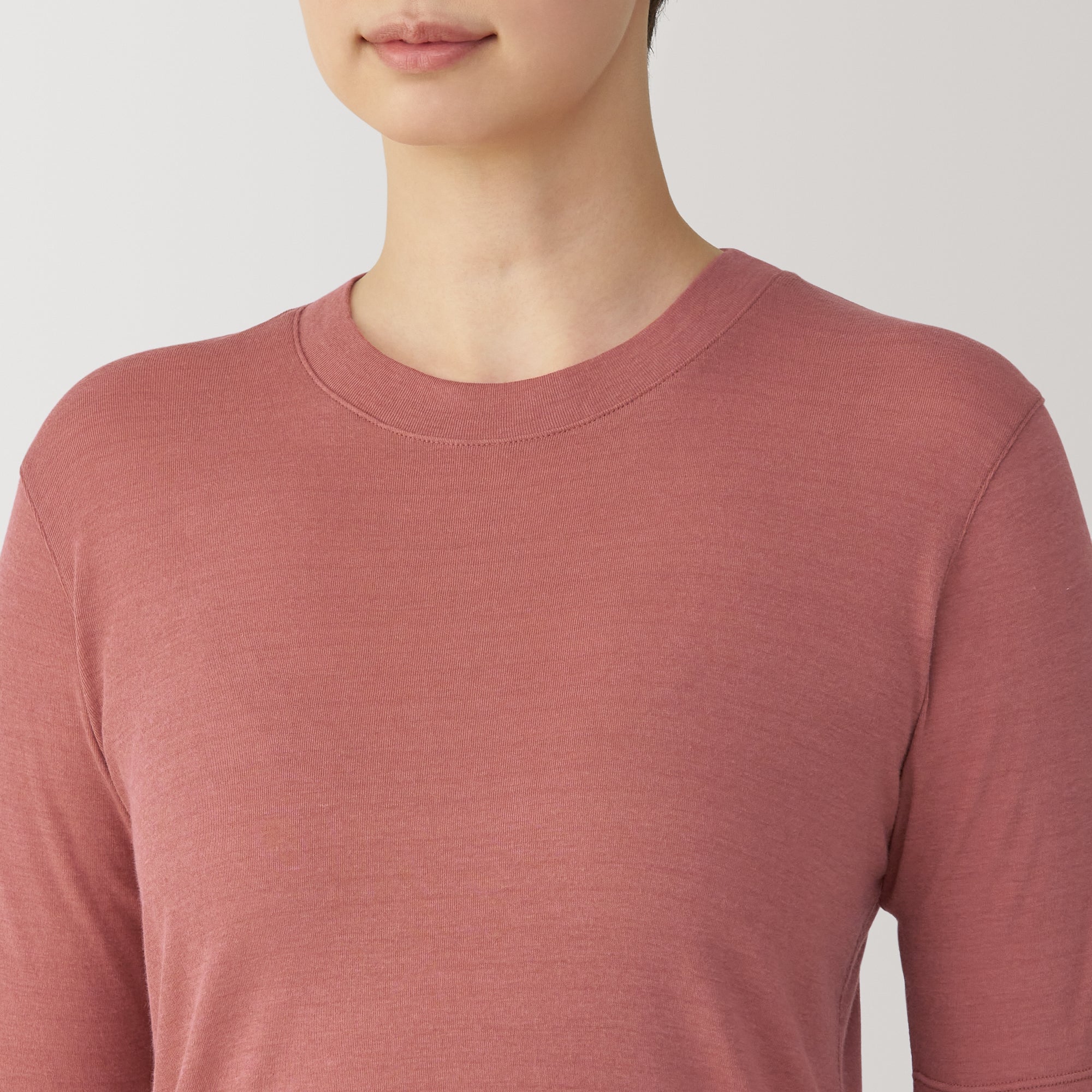 Women's Soy Fiber Blend Ribbed Crewneck Half Sleeve T-Shirt
