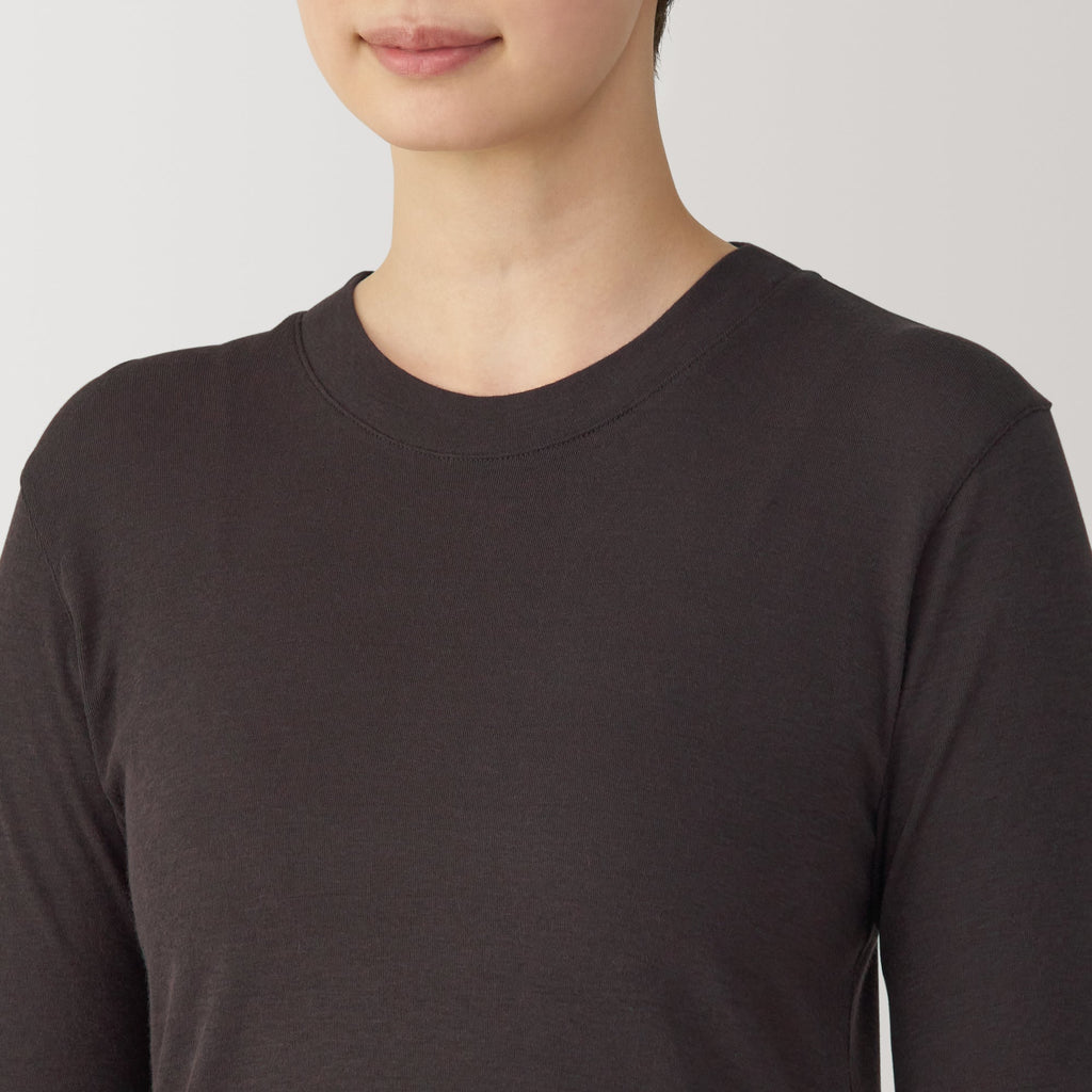 Women's Soy Fiber Blend Ribbed Crewneck Half Sleeve T-Shirt