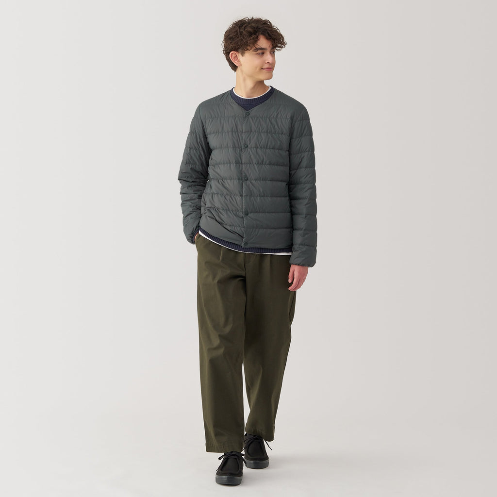 Men's Lightweight Down Collarless Jacket