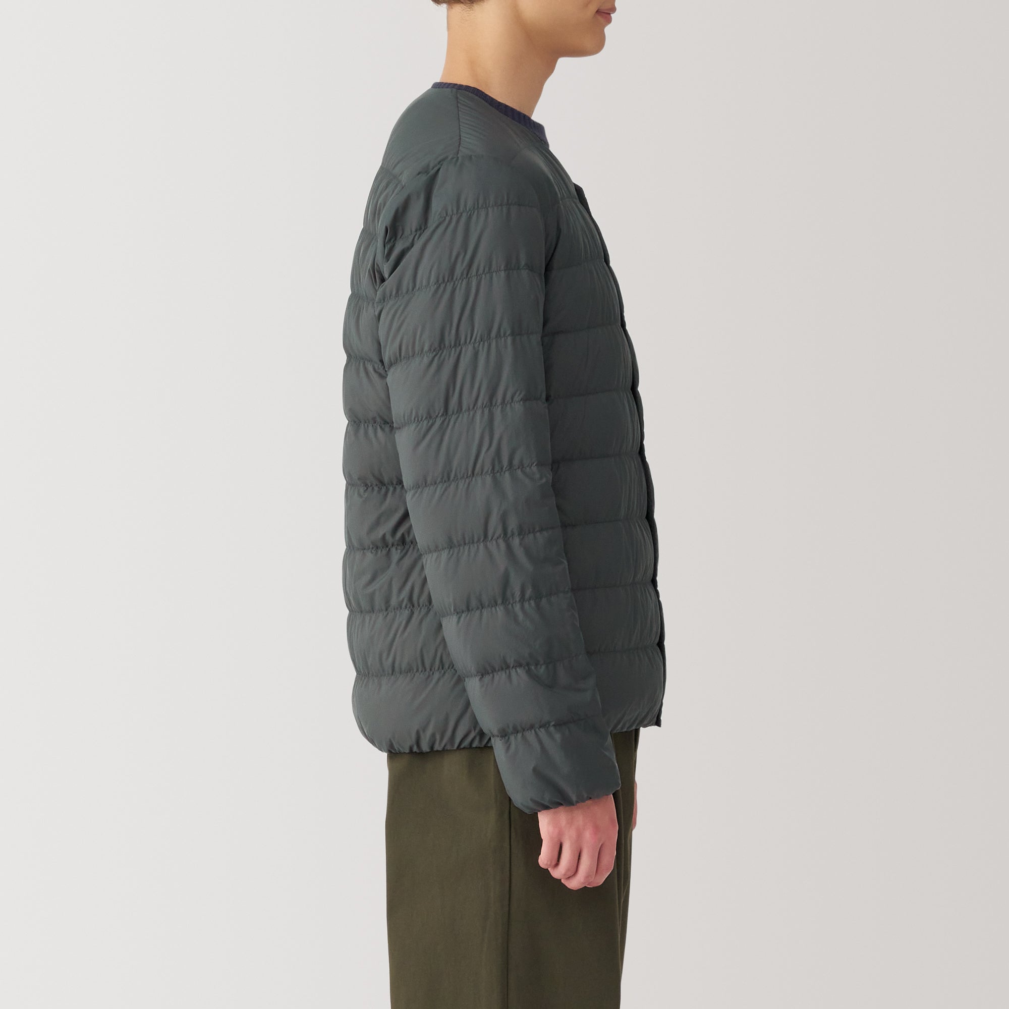 Men's Lightweight Down Collarless Jacket