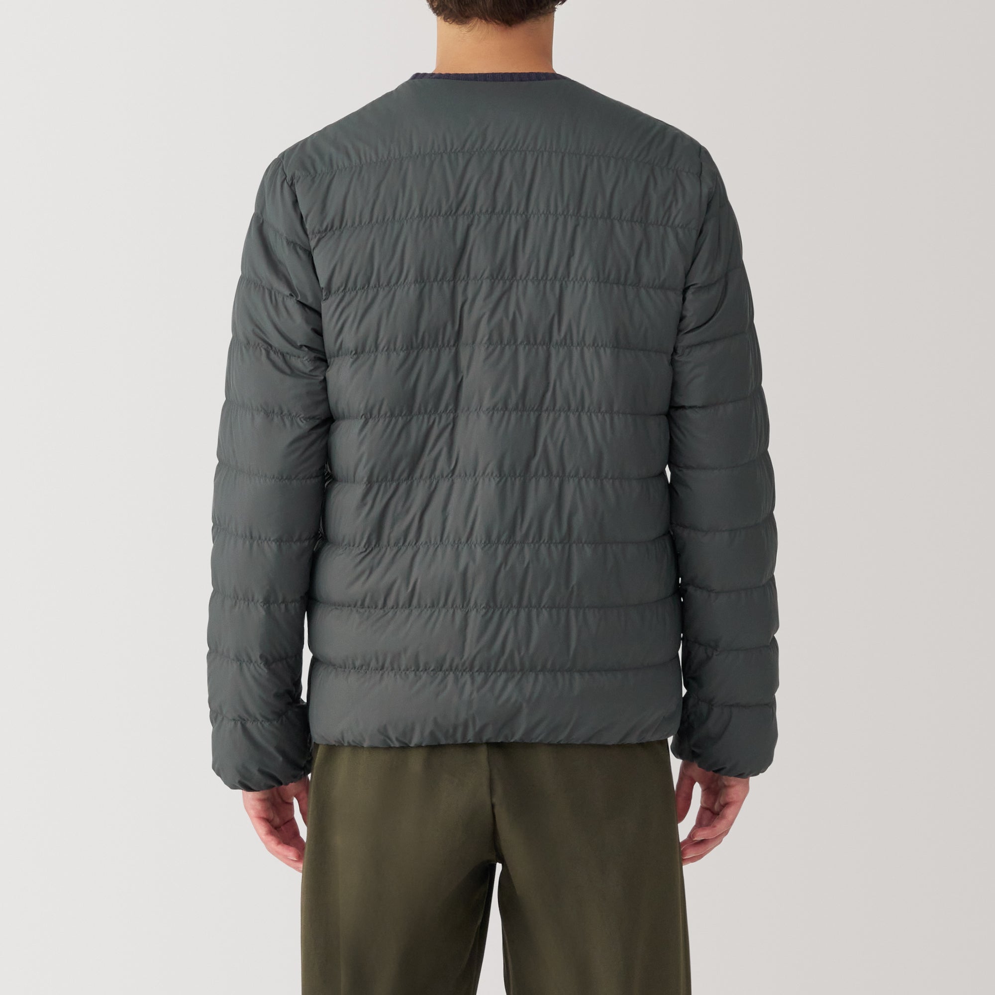 Men's Lightweight Down Collarless Jacket