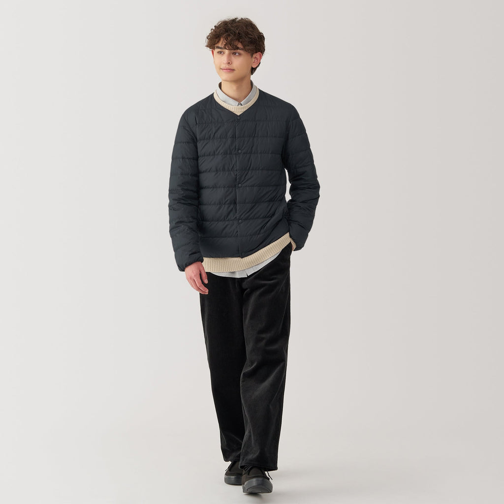 Men's Lightweight Down Collarless Jacket