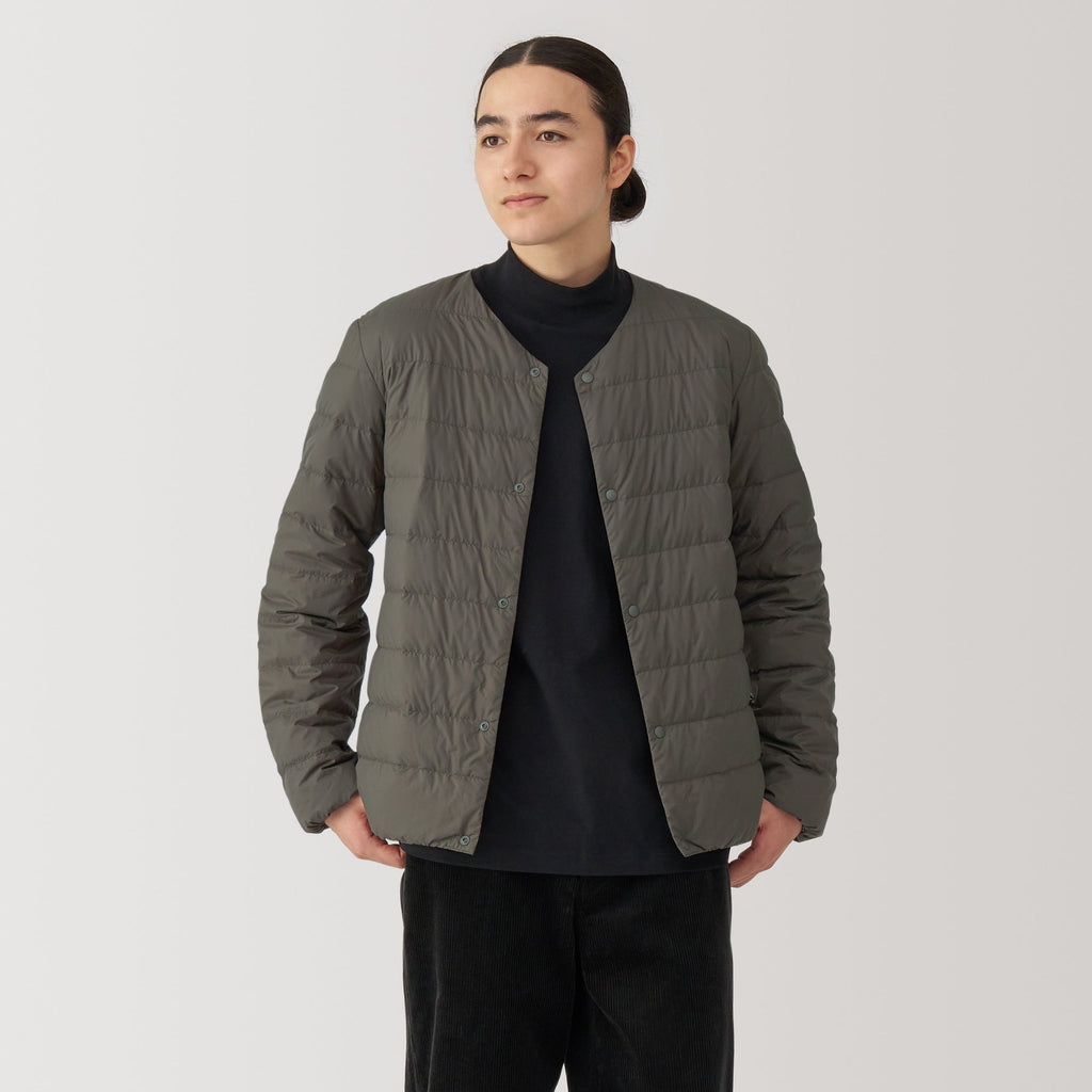 Men's Lightweight Down Collarless Jacket