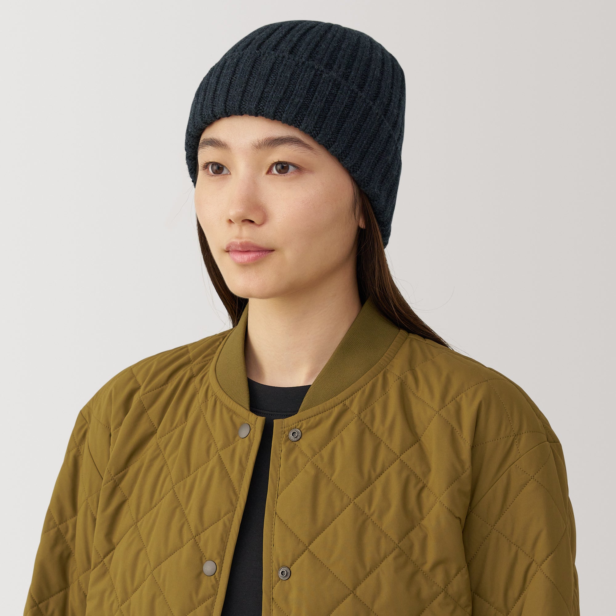 Wool Ribbed Beanie