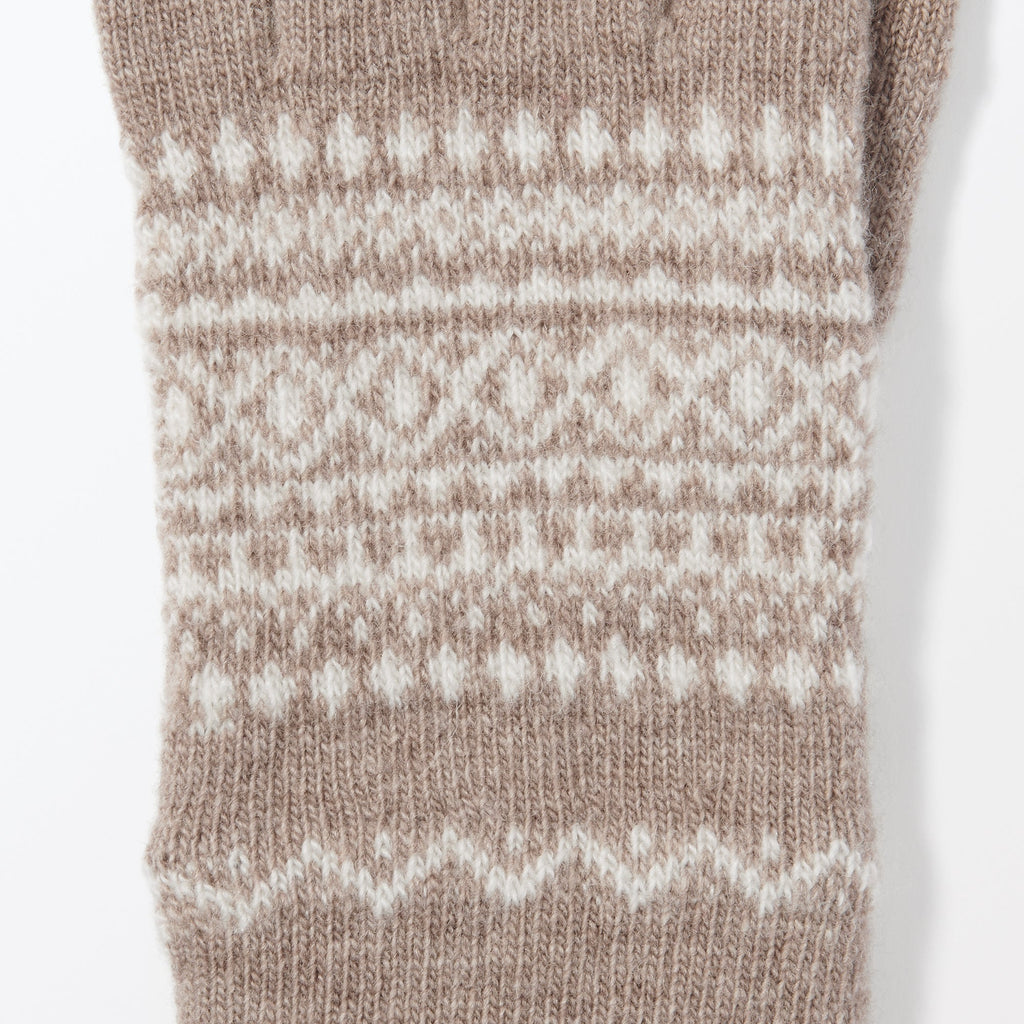 Wool Blend Patterned Touchscreen Gloves