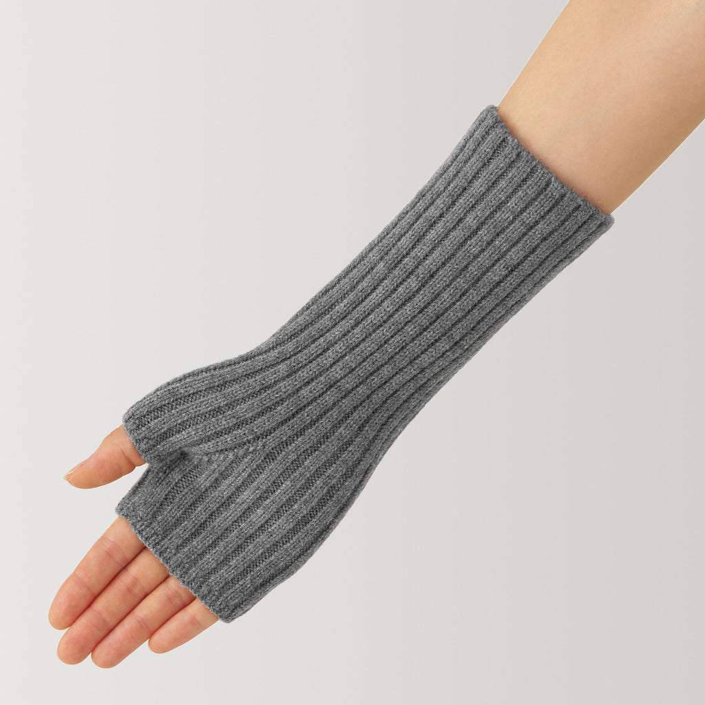 Wool Rib Knit Arm Warmers
