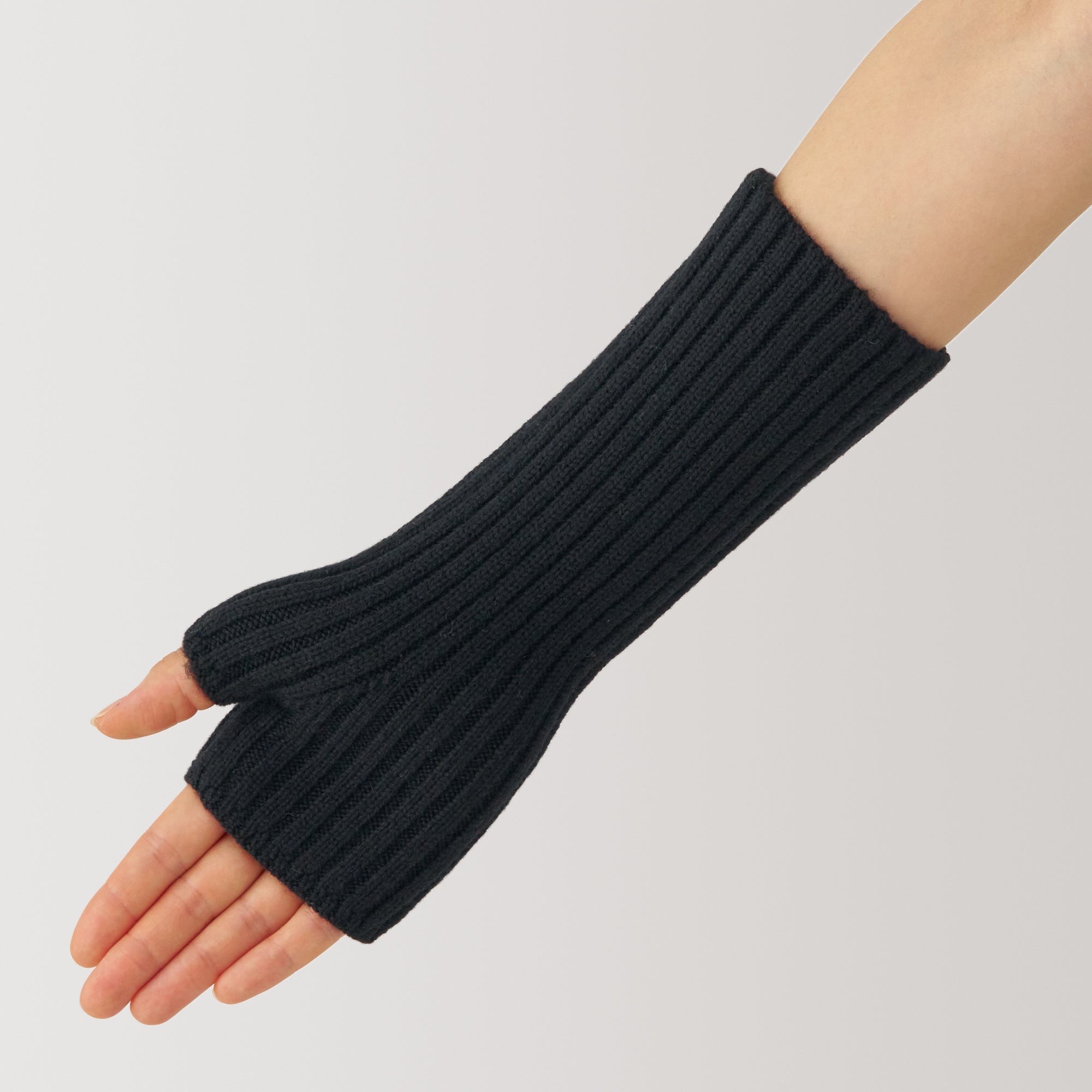 Wool Rib Knit Arm Warmers