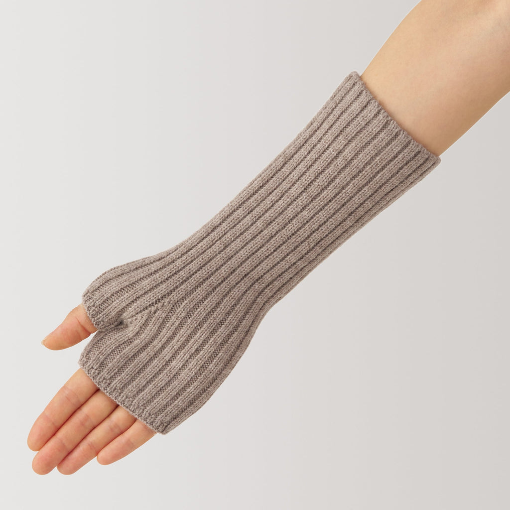 Wool Rib Knit Arm Warmers