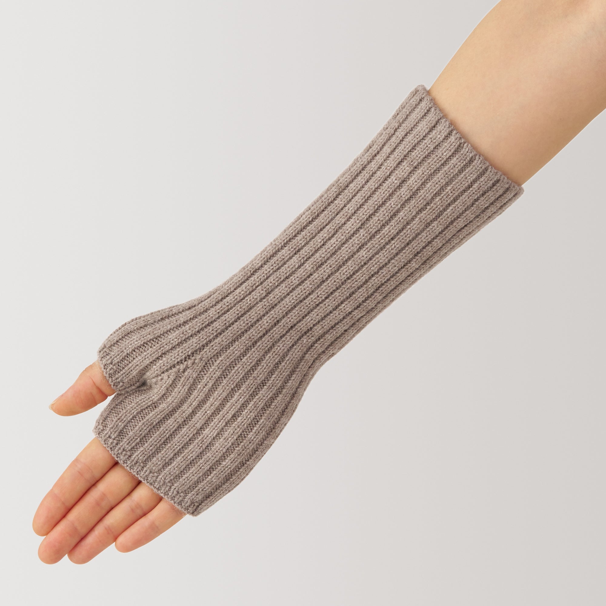 Wool Rib Knit Arm Warmers