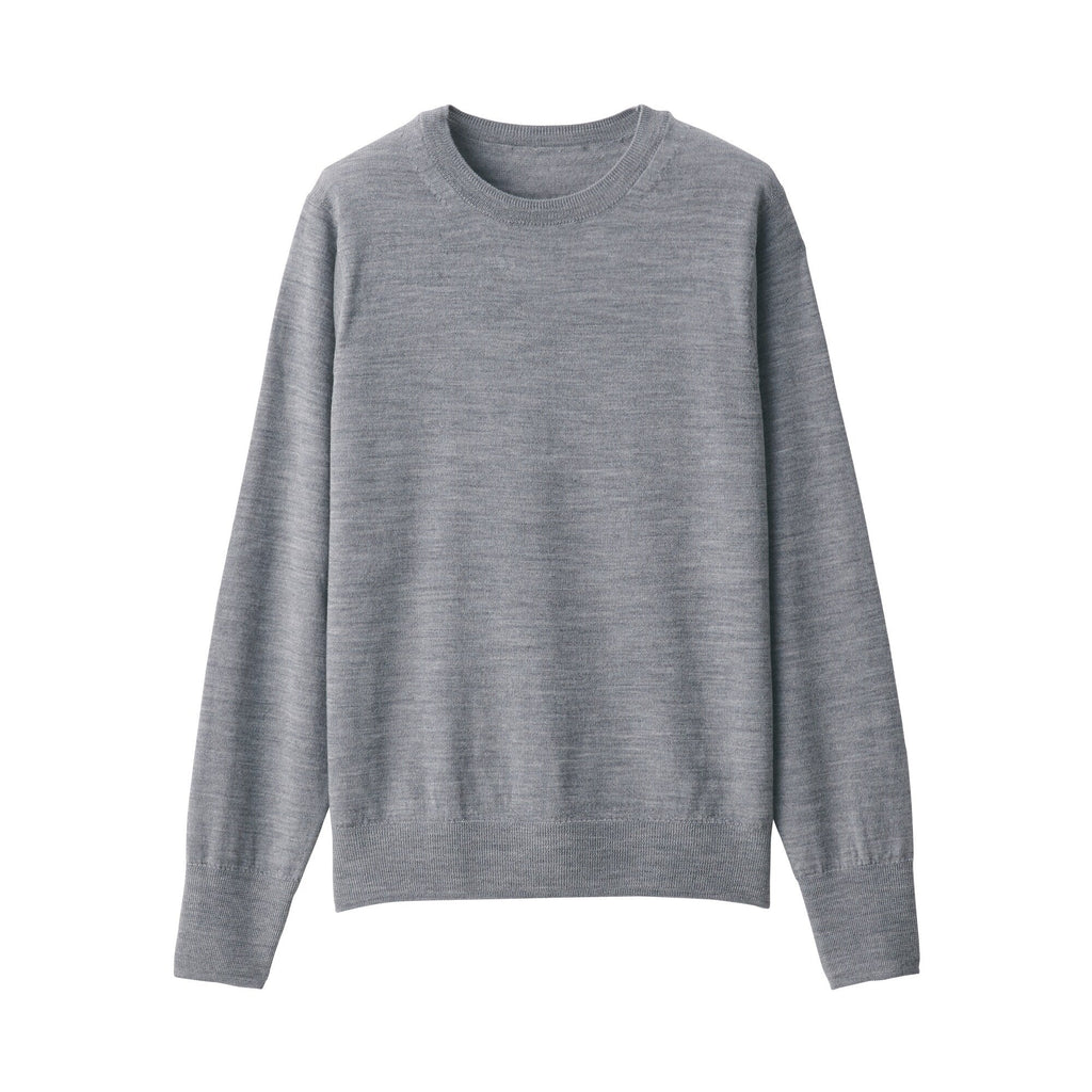 Women's Washable High Gauge Wool Crew Neck Sweater