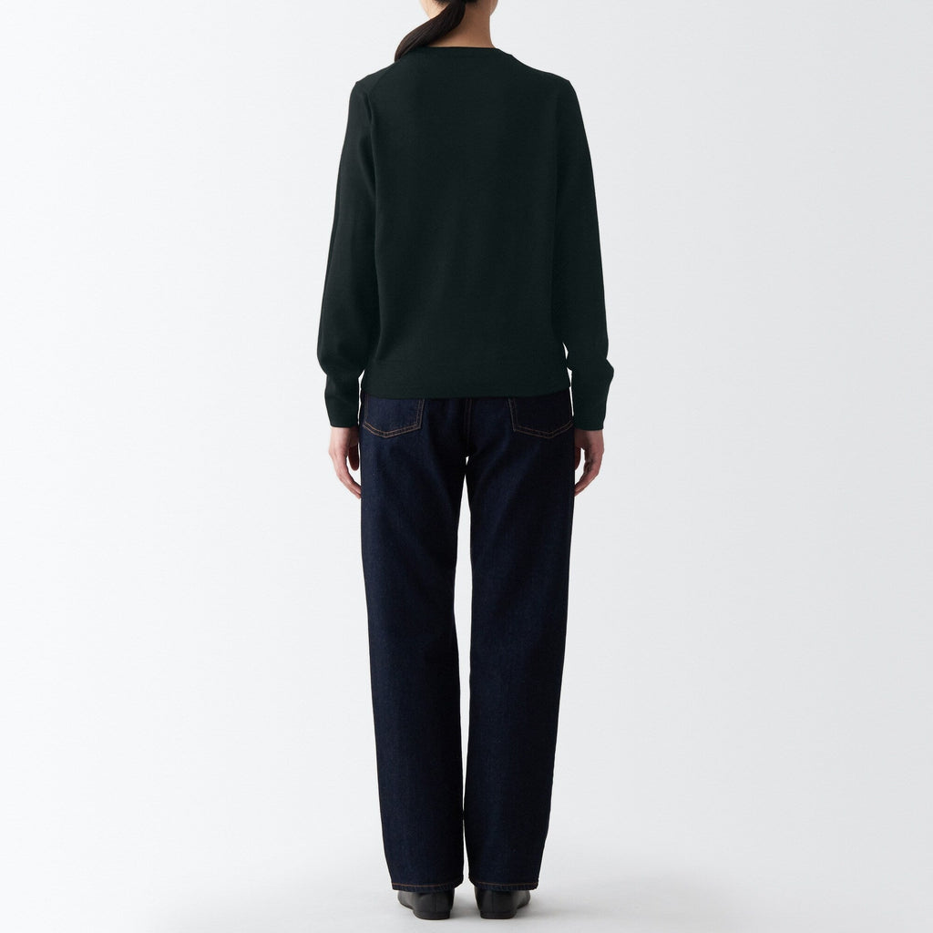 Women's Washable High Gauge Wool Crew Neck Sweater
