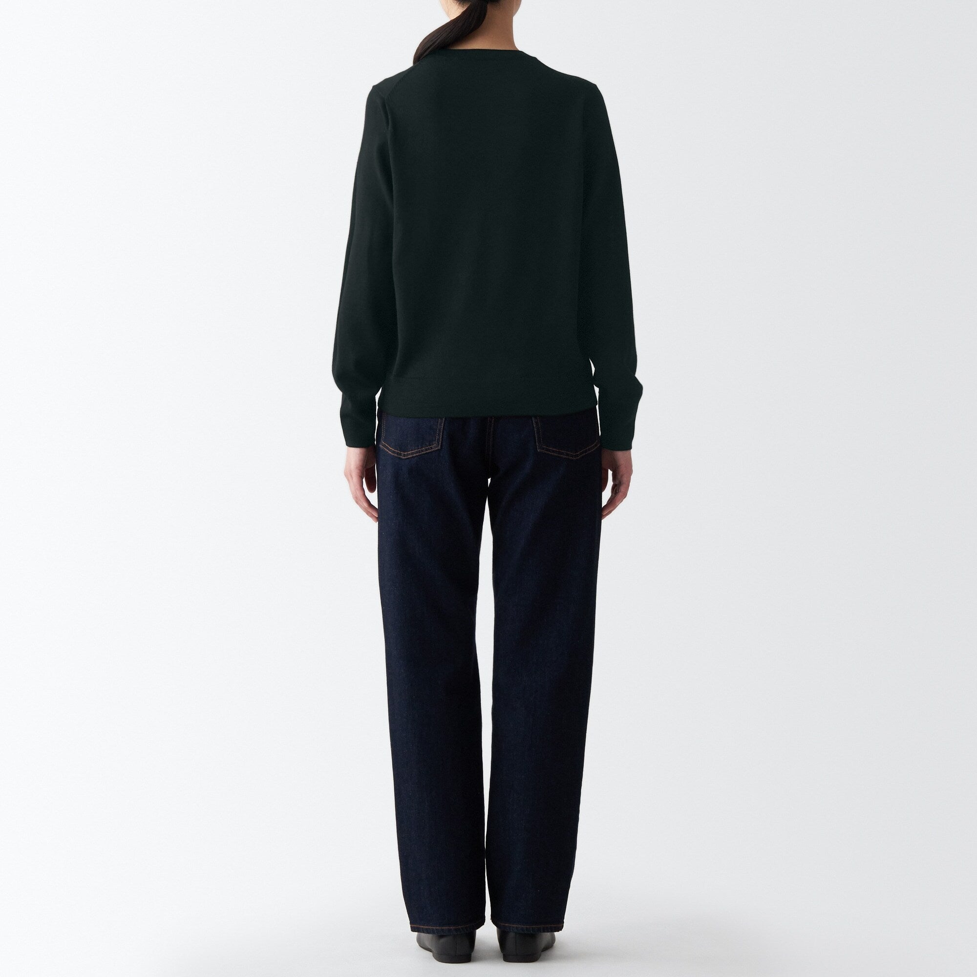 Women's Washable High Gauge Wool Crew Neck Sweater
