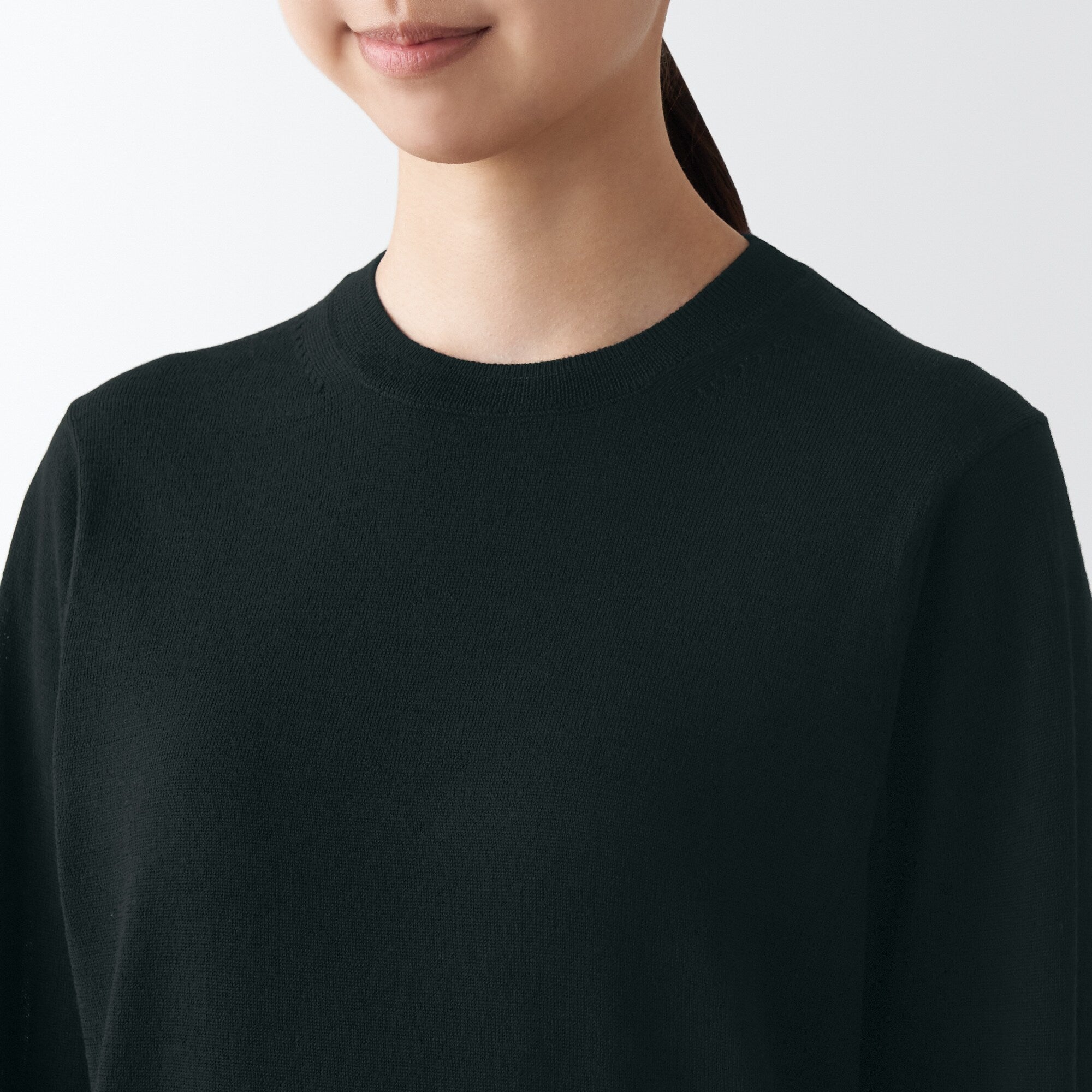 Women's Washable High Gauge Wool Crew Neck Sweater