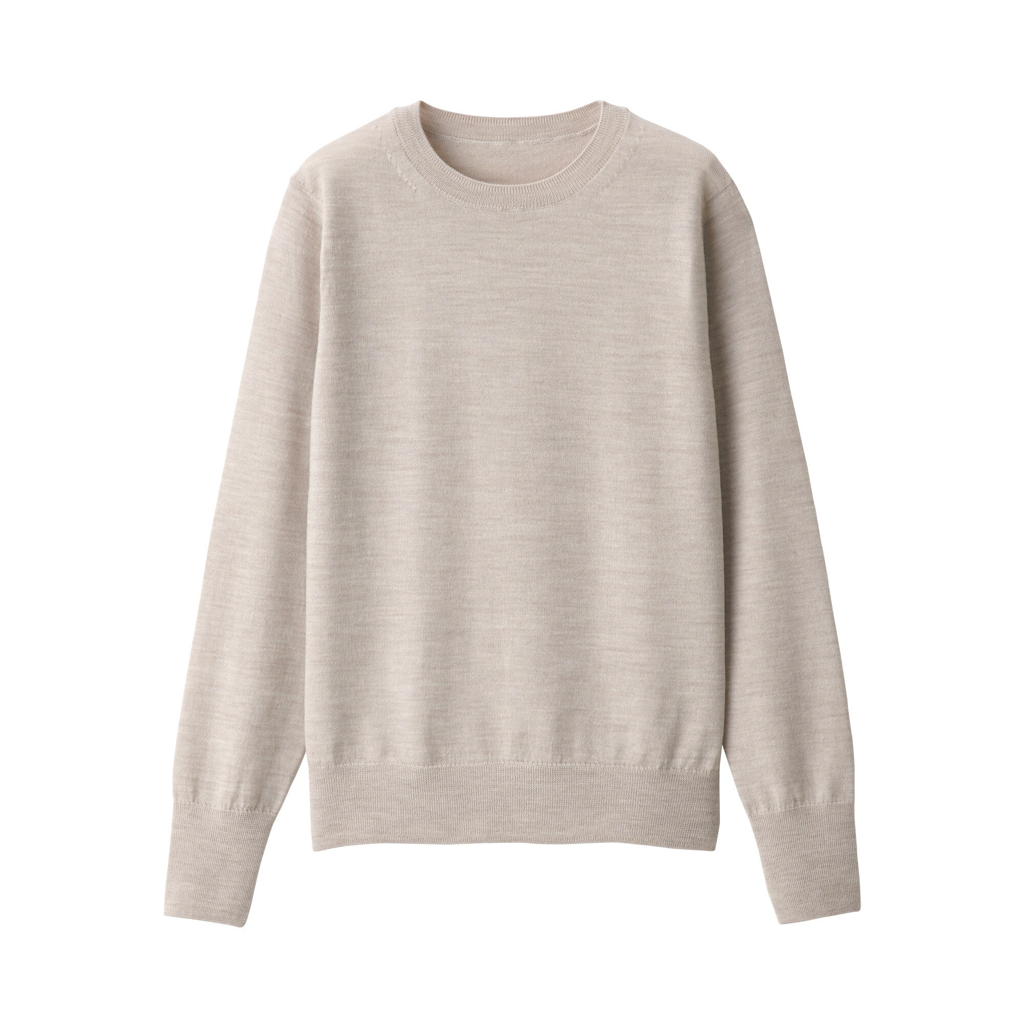 Women's Washable High Gauge Wool Crew Neck Sweater