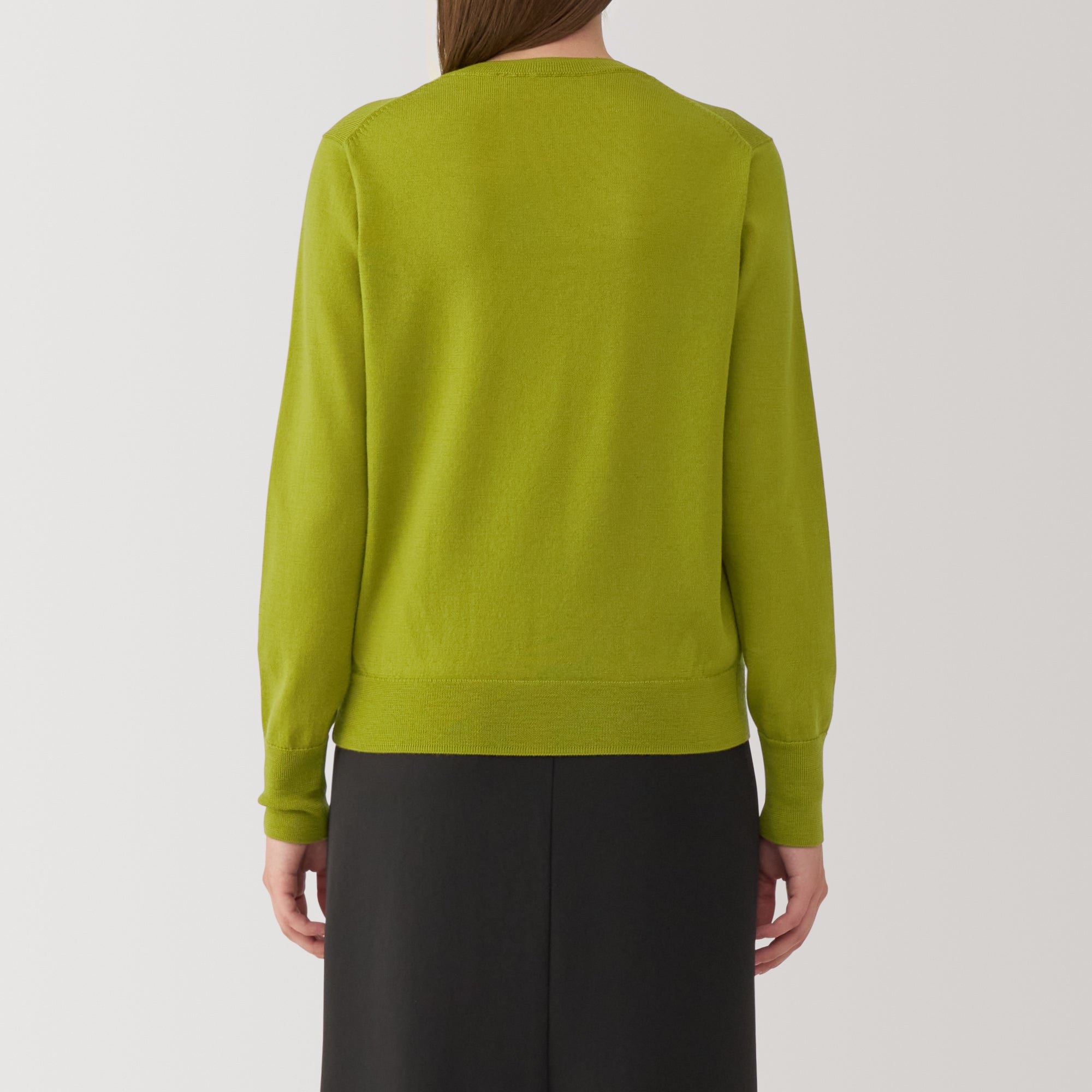 Women's Washable High Gauge Wool Crew Neck Sweater