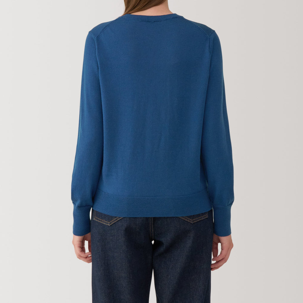 Women's Washable High Gauge Wool Crew Neck Sweater
