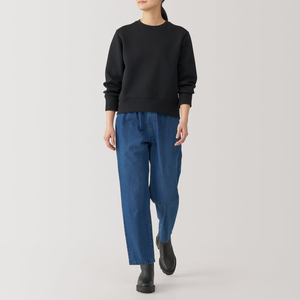 Women's Washed Denim Easy Tapered Pants